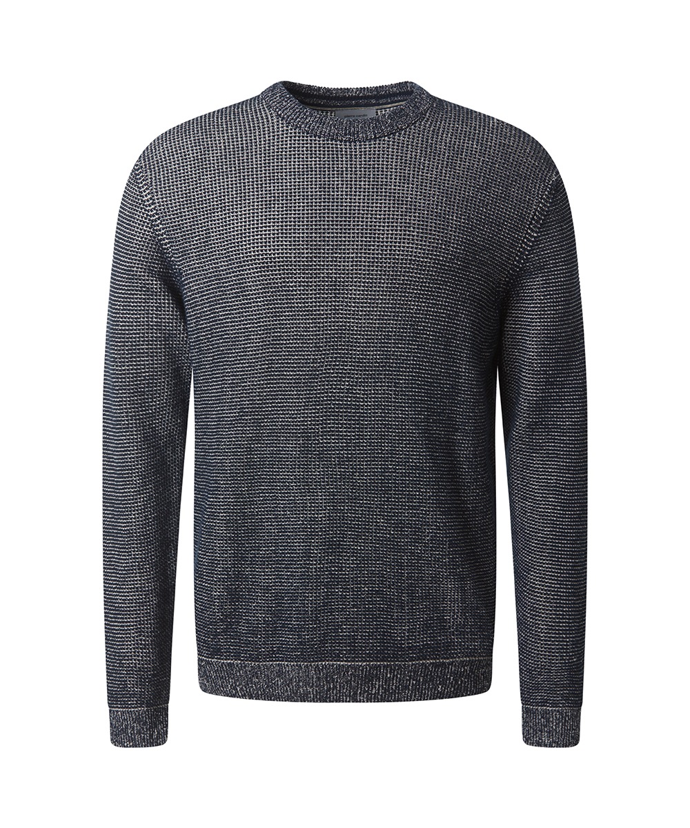 Pierre Cardin Rundhalspullover »Strick RH« Waffelmuster