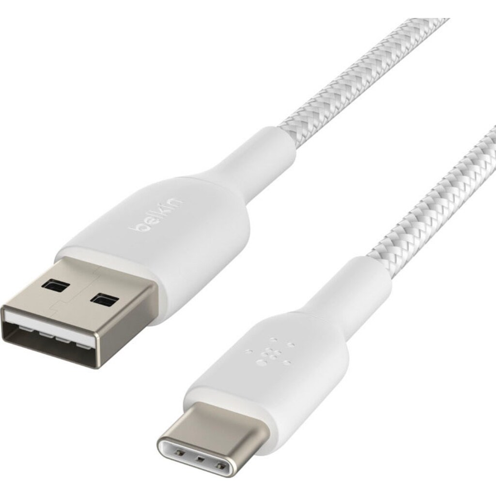 Belkin USB-Kabel »USB-C/USB-A Kabel ummantelt, 1m«, USB Typ A-USB-C, 100 cm
