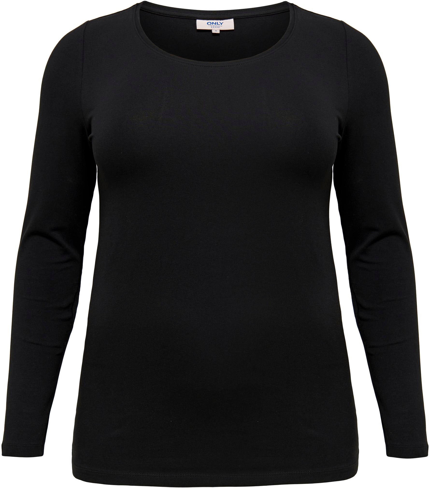 ONLY CARMAKOMA Langarmshirt »CARTIME LS O-NECK TOP«