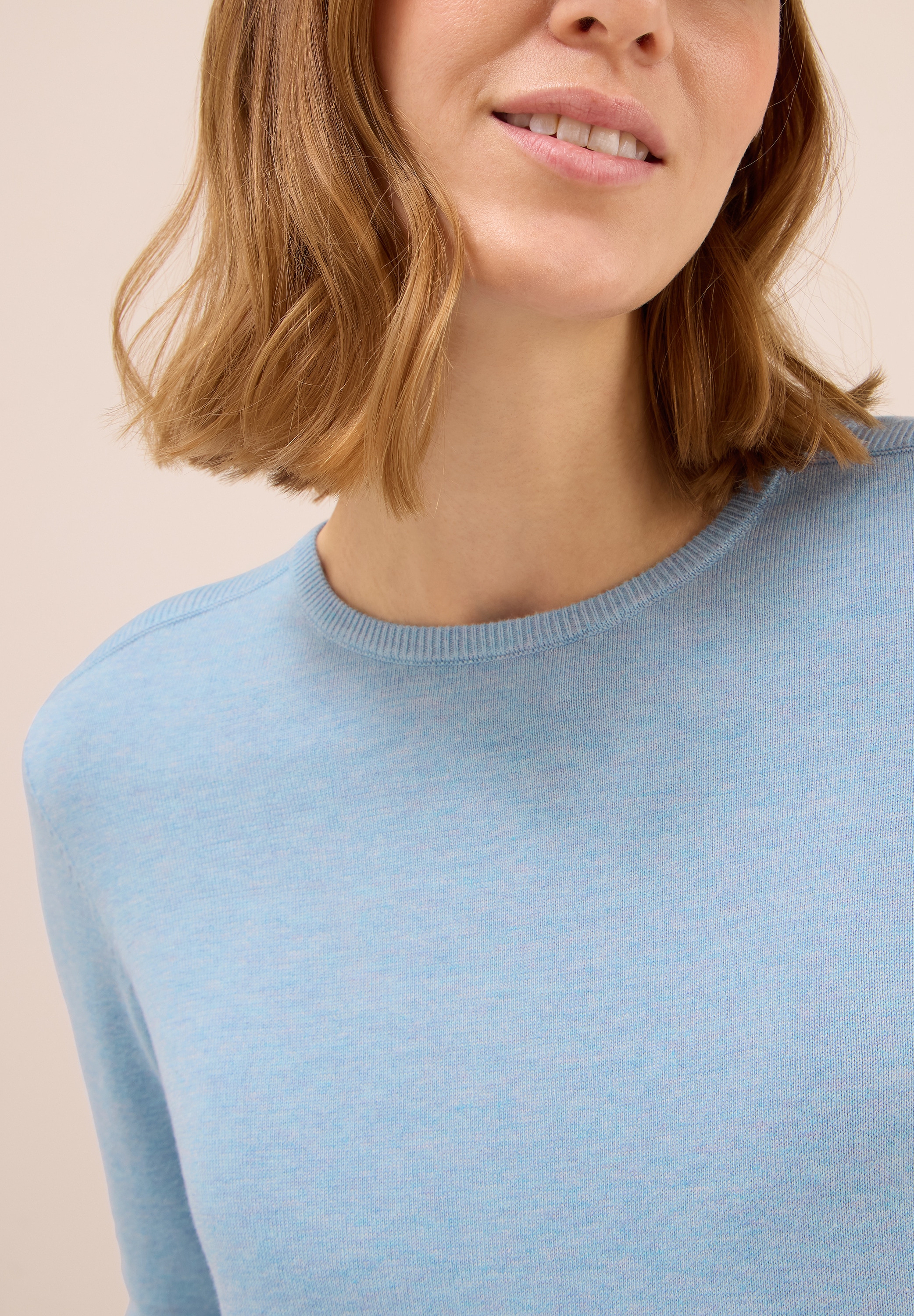 Cecil Strickpullover mit feinem Detail an der Schulter und Viskose-Anteil