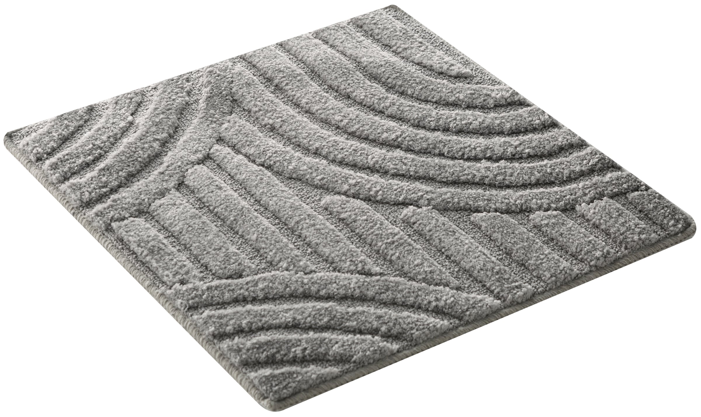my home Badematte »Regona Scandi, Badvorleger, Badezimmer Teppich, Duschvorleger«, strapazierfähig, Badteppich, Uni Farben, Hoch-Tief-Effekt, modernes Muster