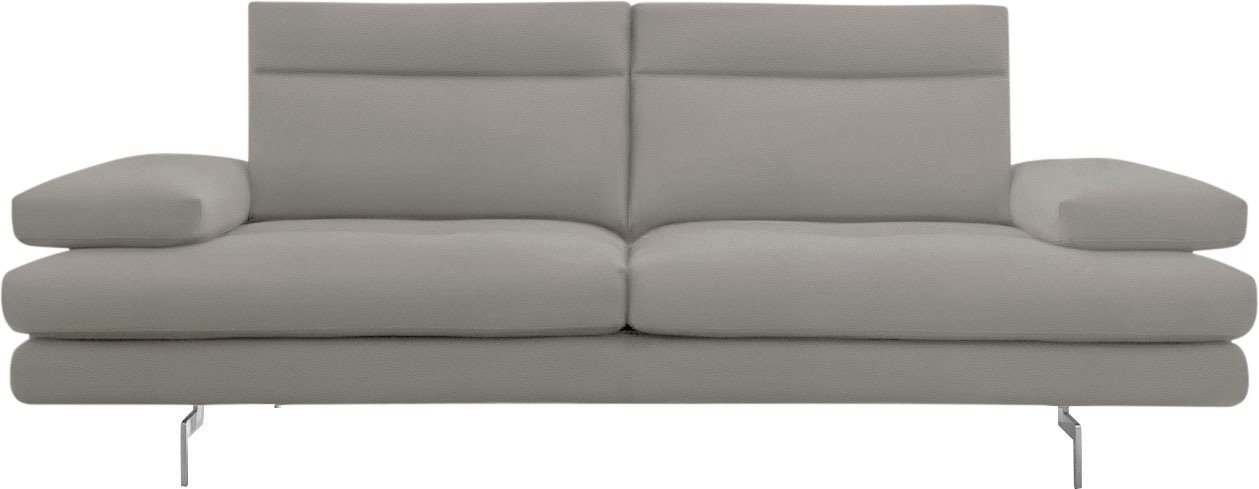 CALIA ITALIA 3,5-Sitzer »Toby Wing, italienisches Designsofa mit erstklassigem Sitzkomfort«, inklusive Sitztiefenverstellung, Füße in Chrom glänzend