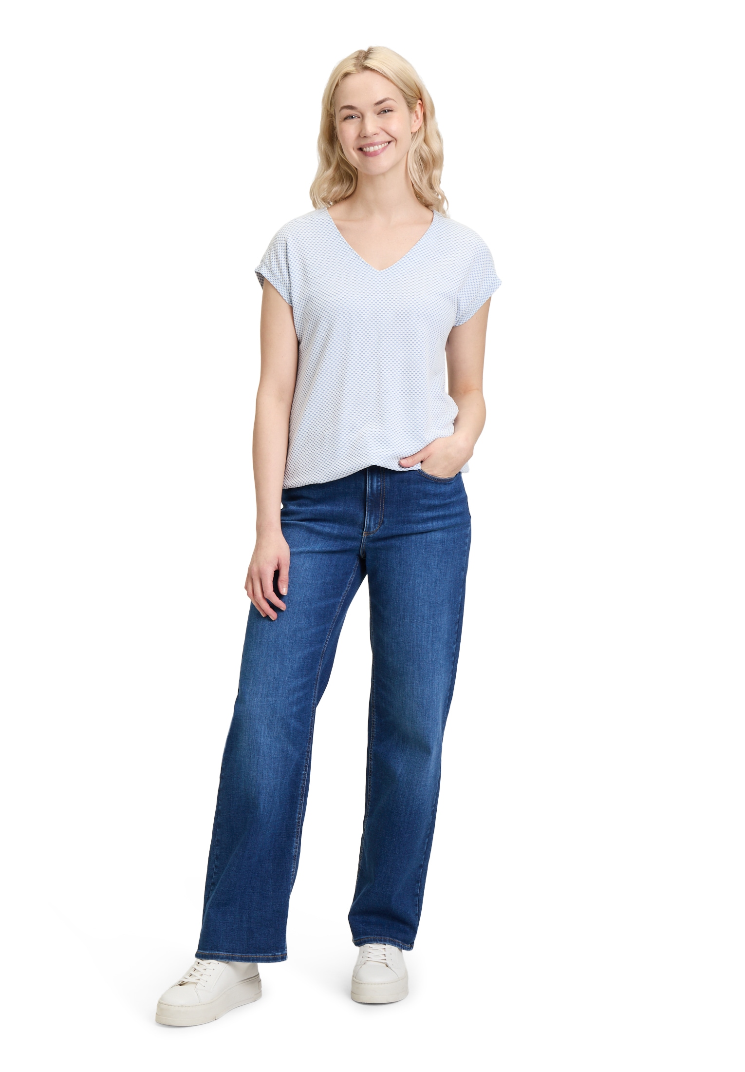Betty&Co Kurzarmshirt »Strukturshirt mit Gummizug«