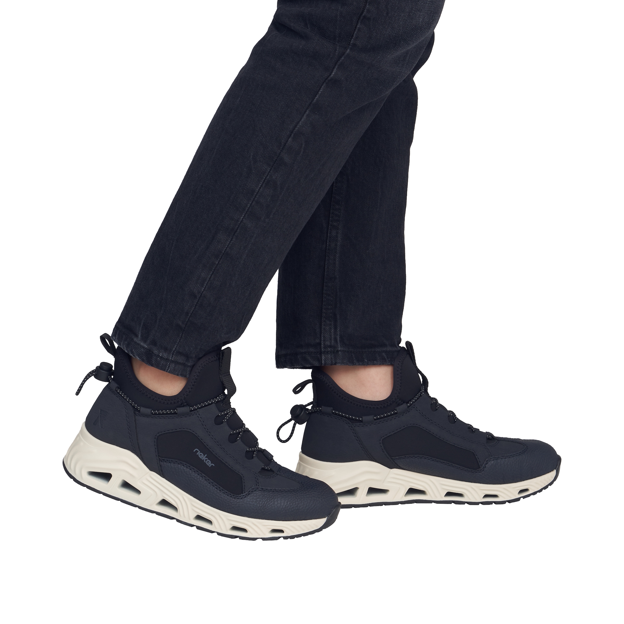 Rieker Slip-On Sneaker  Freizeitschuh, Schnürschuh, Slip-On mit Gummizug