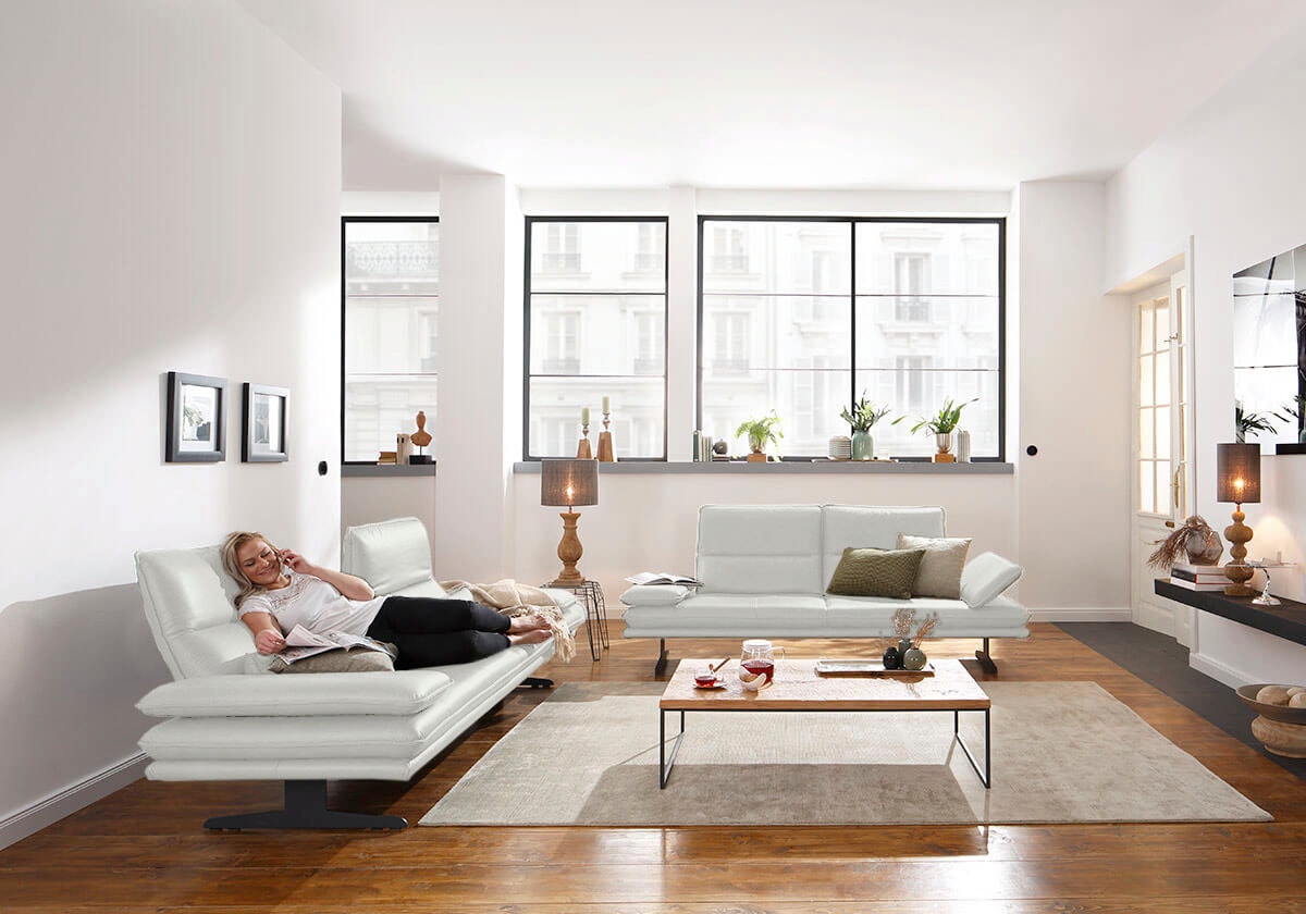 W.SCHILLIG 2,5-Sitzer »broadway, Designsofa mit tollem Sitzkomfort«, Sitztiefenverstellung, Kopfteil- & Seitenteilverstellung, Breite 216cm