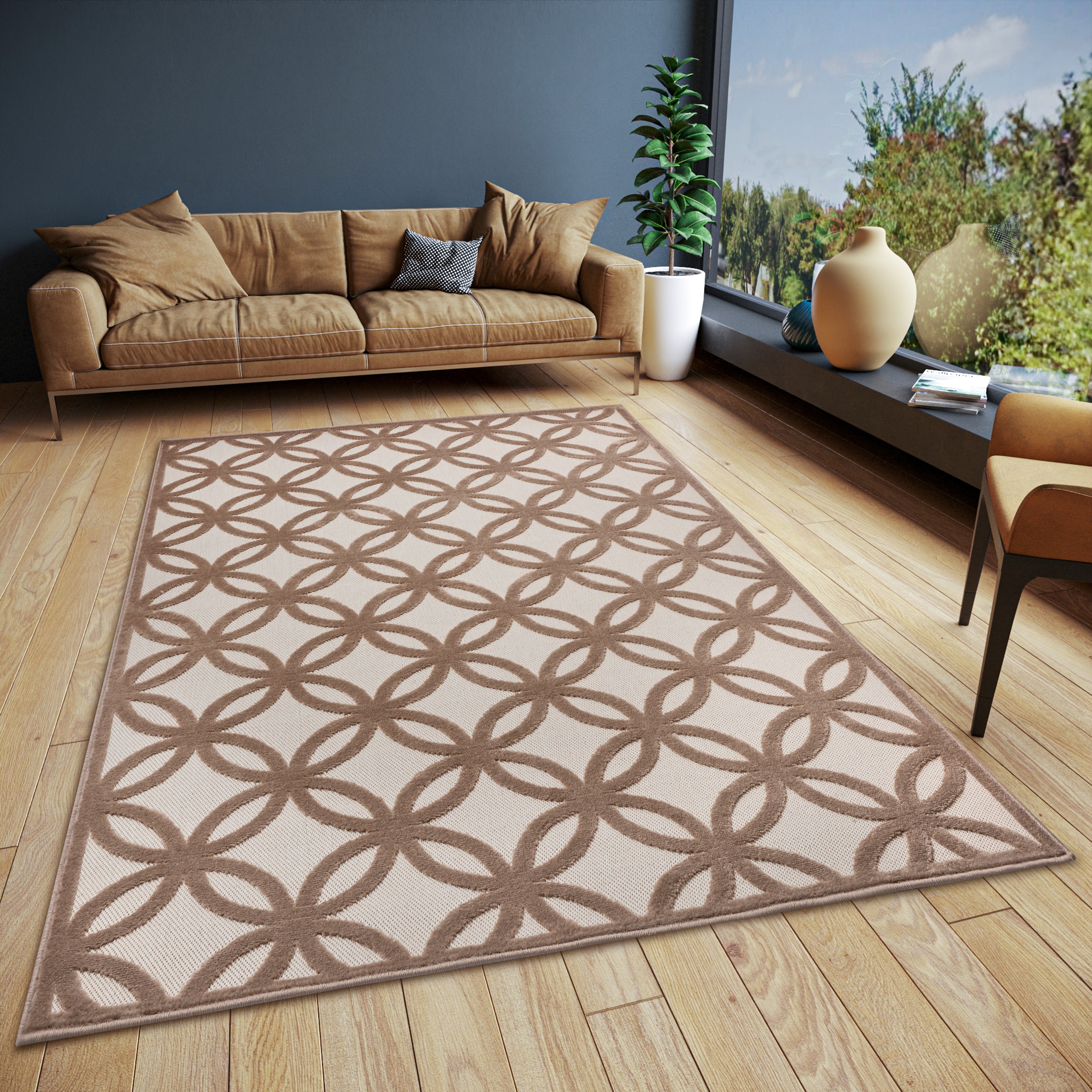 HANSE Home Teppich Rauten Geometrisches Skandi, kaufen Muster, Flachgewebe, »Circle«, online Modern, Wohnzimmer rechteckig