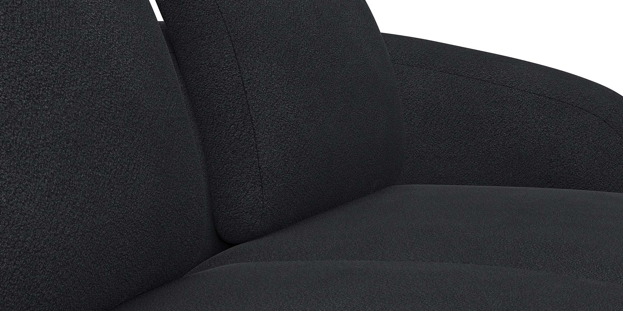 FLEXLUX Ecksofa »Torino, rund, L-Form, Sofa-Ecke mit Ottomane«, Modernes, organisches Sofa-Design, Kaltschaum, Wellenunterfederung