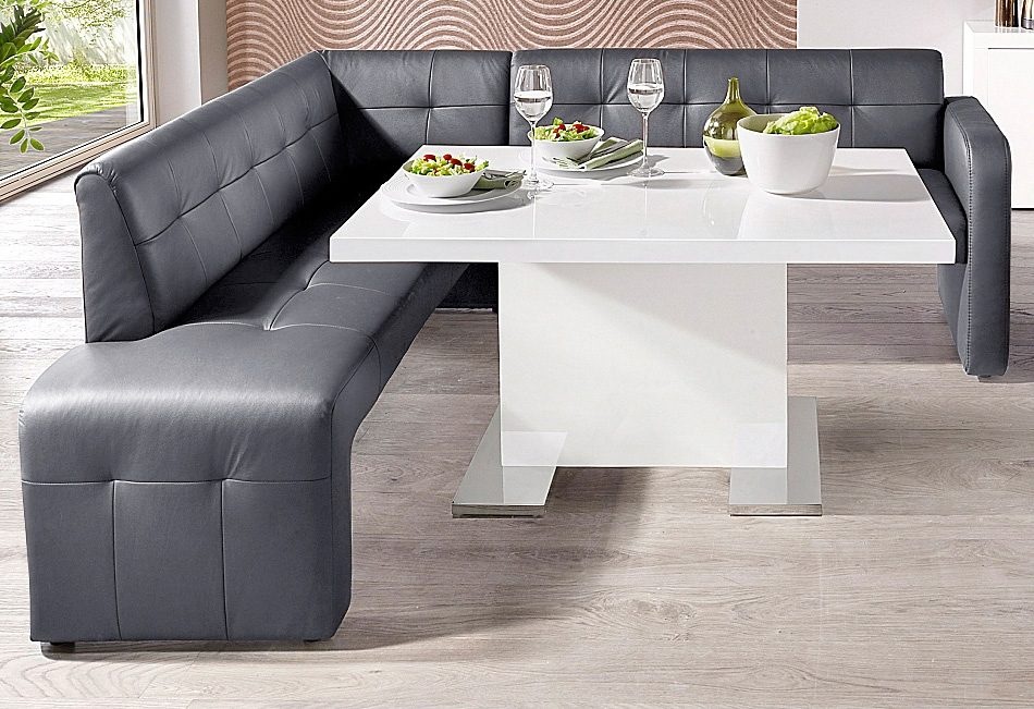 exxpo - sofa fashion Essbank »Barista, bequem und elegant, hohe Bodenfreiheit,« Eckbank Barista bequem und elegant, hochwertige Detailverarbeitung