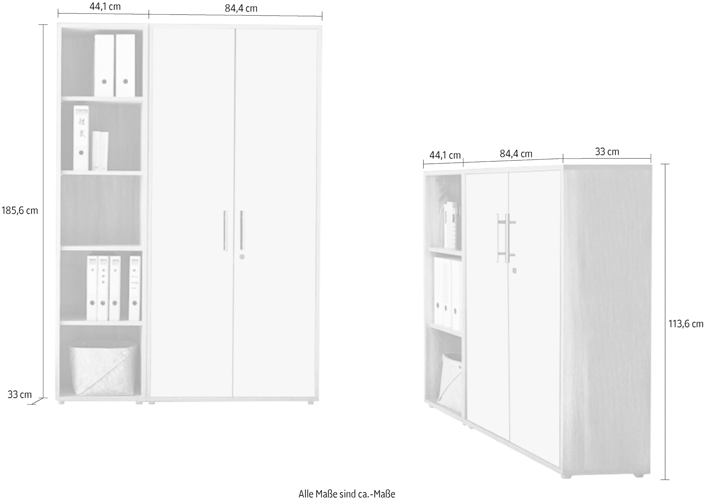 BMG Möbel Büro-Set »TABOR 4 hoch«, (Set, 2 St.) bequem kaufen