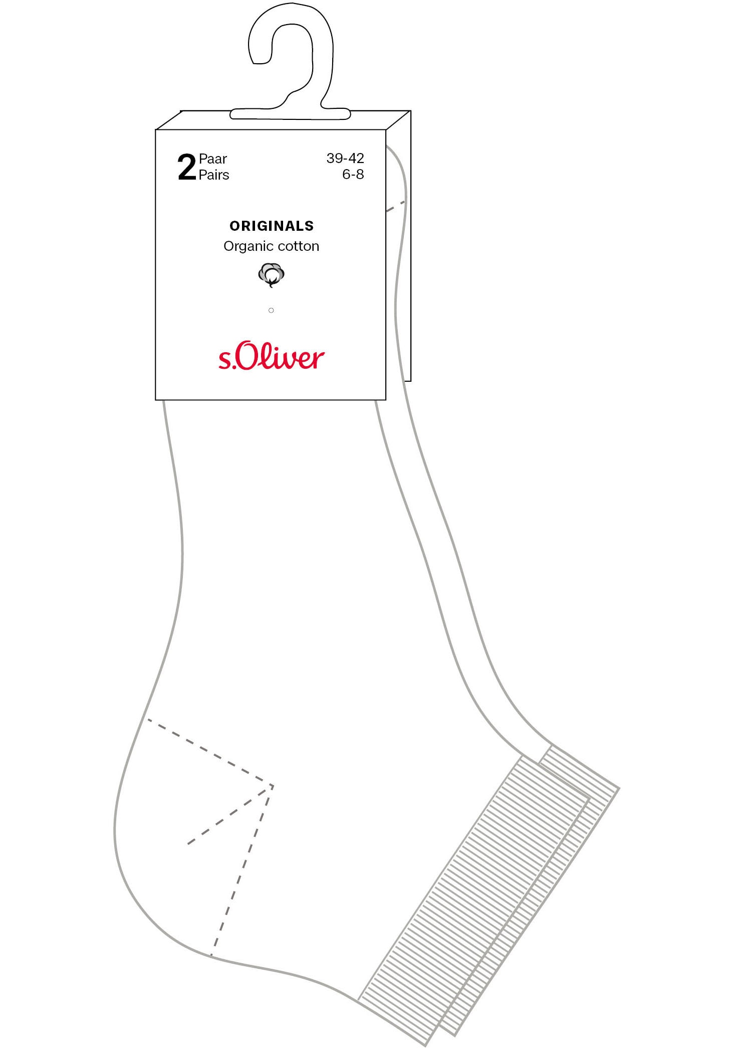 s.Oliver Kurzsocken, (6er Pack), mit weichem Bund