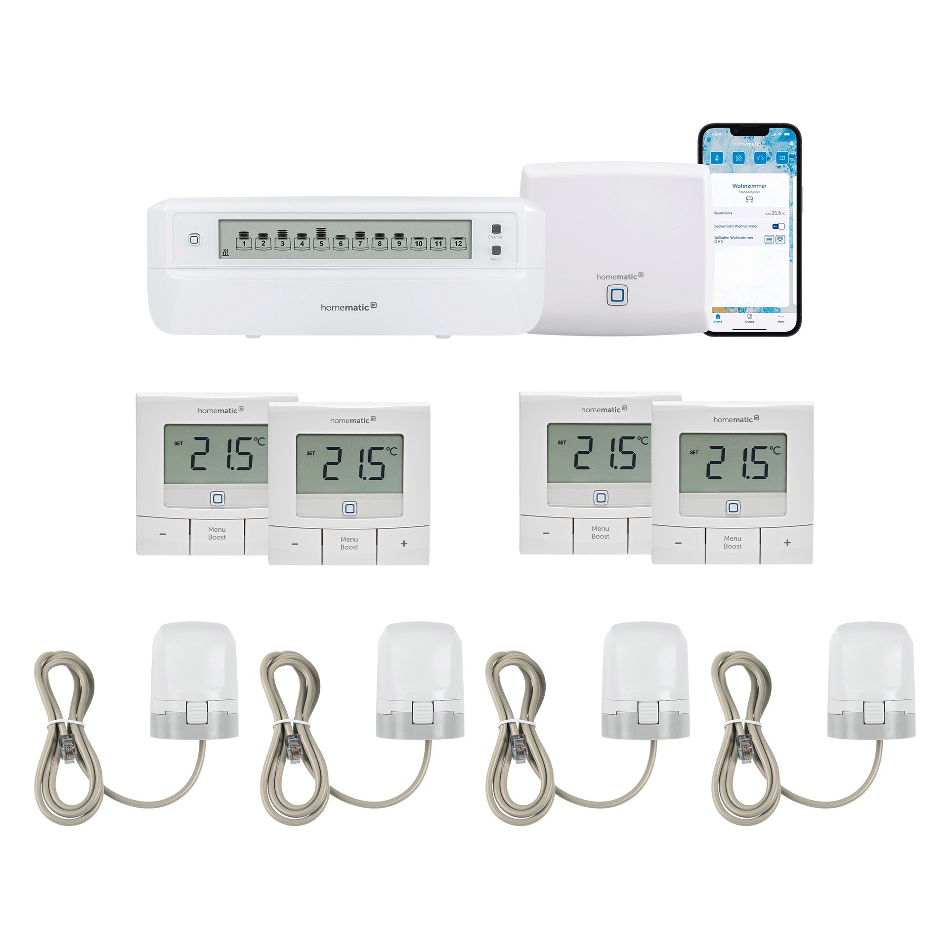 Smart-Home-Zubehör »Starter Bundle Fußbodenheizung«, (10 St.), Smart Home...