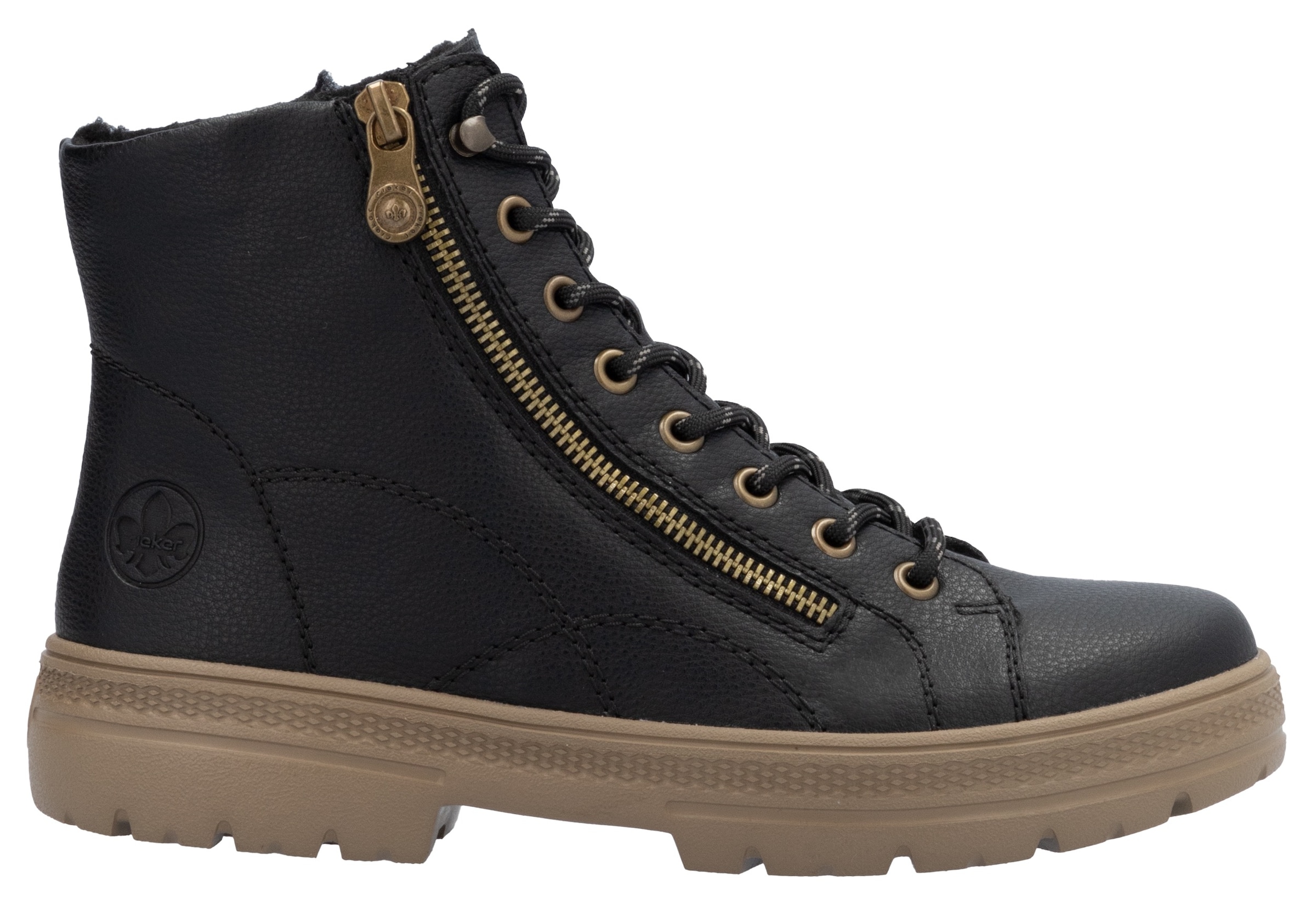 Rieker Winterboots, Schnürboots, Stiefelette, mit Reißverschluss außen