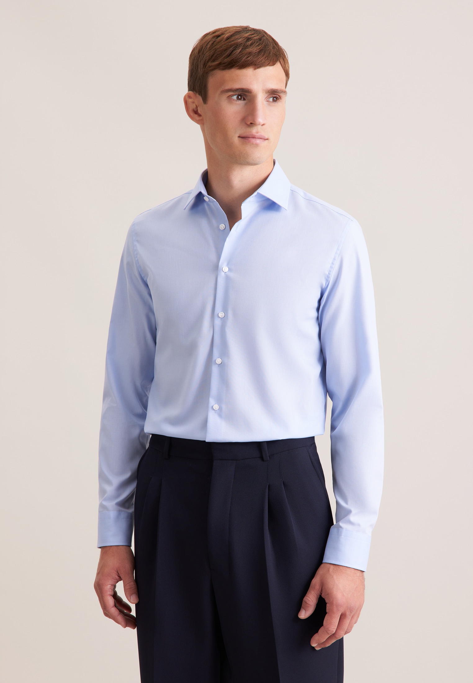 seidensticker Businesshemd »Schwarze Rose« Slim 1/1 Extra lang Kentkragen Uni