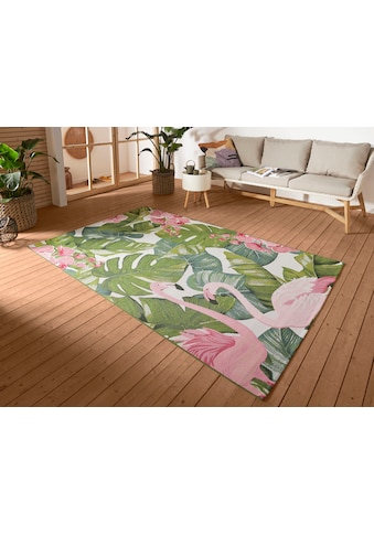 HANSE Home Outdoorteppich »Tropical Flamingo«, rechteckig, 3 mm Höhe, strapazierfähig,... kaufen