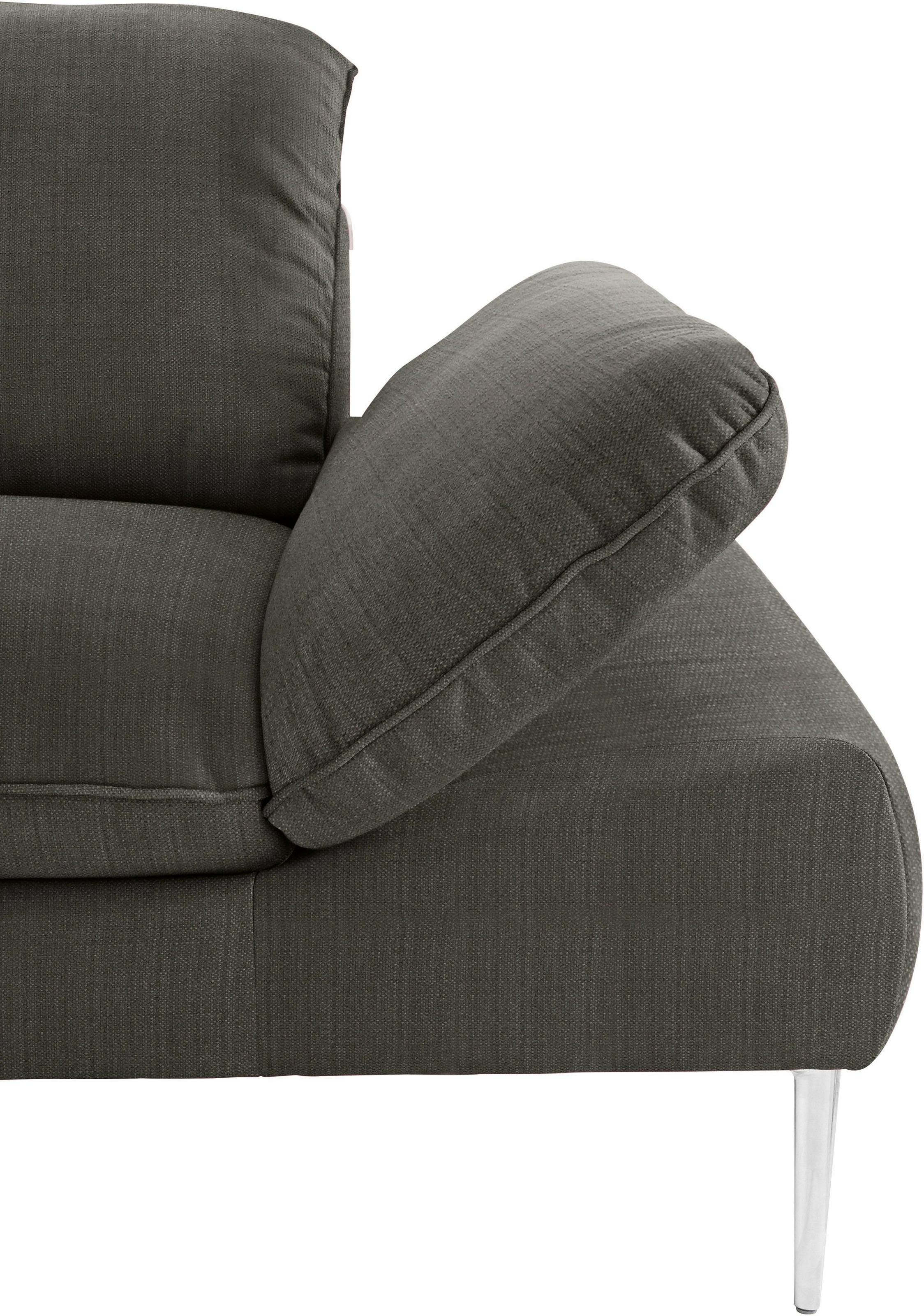 W.SCHILLIG Ecksofa »enjoy&MORE, Designsofa, elegant und bequem, L-Form«, mit Sitztiefenverstellung, Füße Chrom glänzend, Breite 310 cm