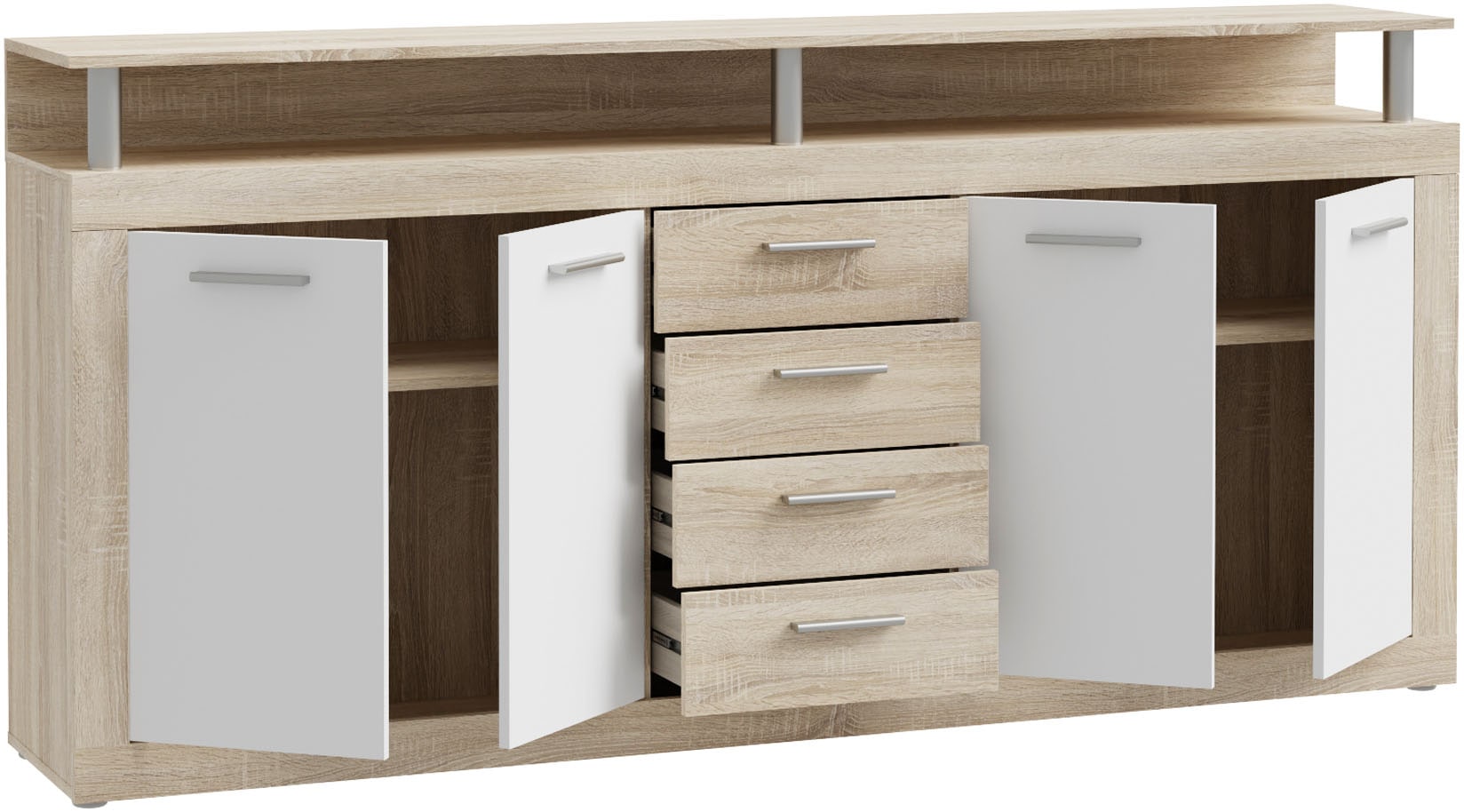 FORTE Sideboard, B/H/T 197,5/94,4/36,3 cm, viel Stauraum