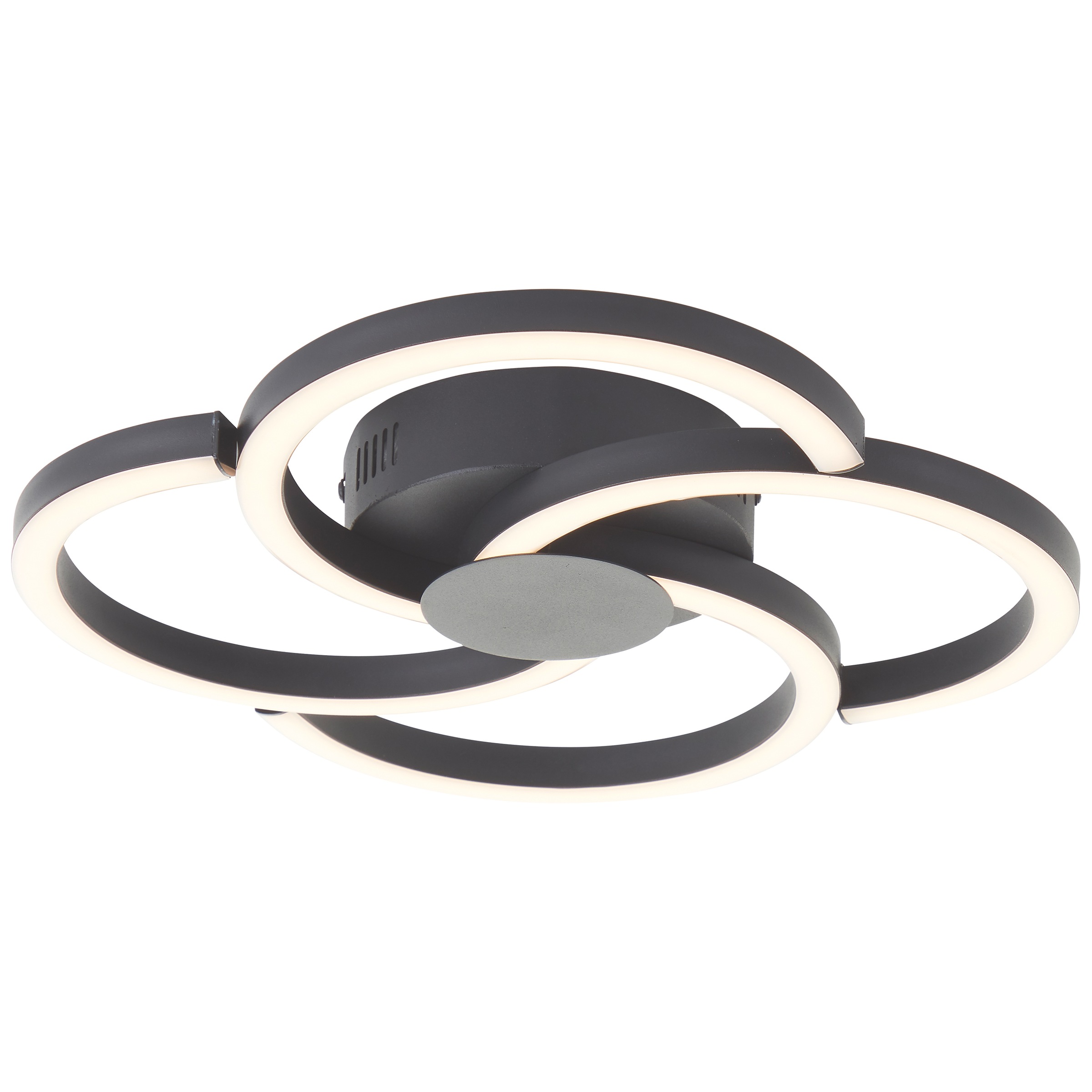 Brilliant LED Deckenleuchte »Fico« 1 Stk. Warmweiß Ø 34 cm, 2300 lm, 3000 K, Aluminium, schwarz