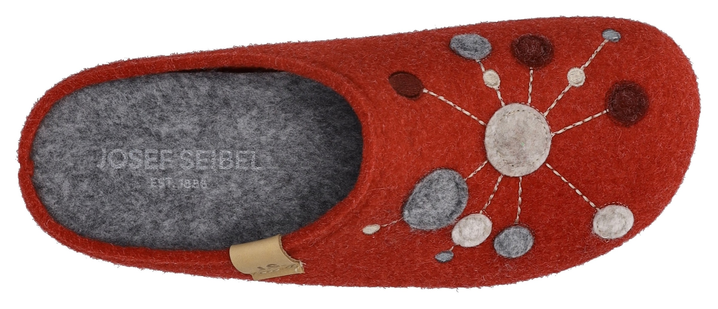 Josef Seibel Hausschuh »Cara 02«  Pantoffel, Slipper mit bunter Verzierung