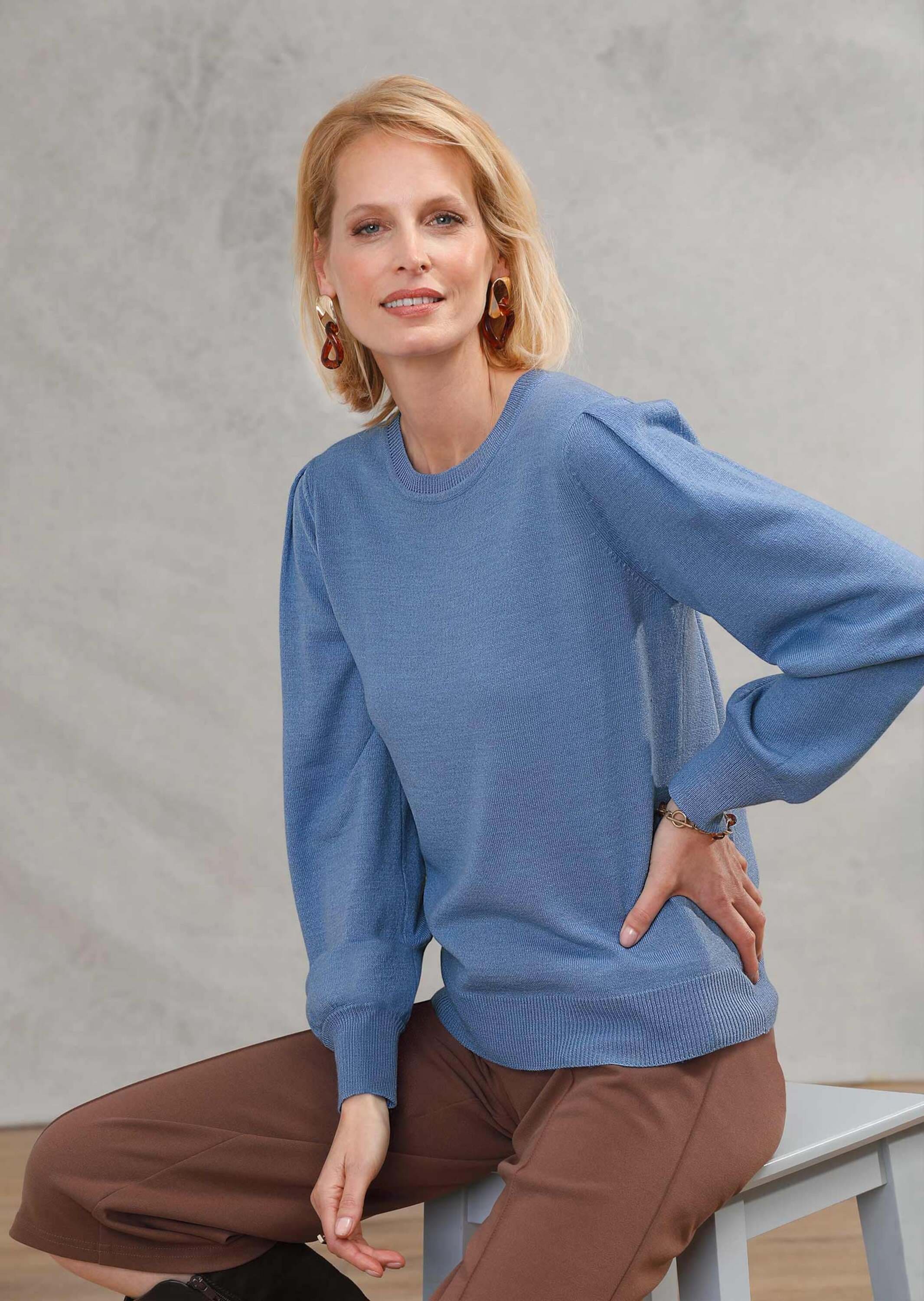 GOLDNER Strickpullover »Weicher Strickpullover mit modernen Ballonärmeln« Ohne