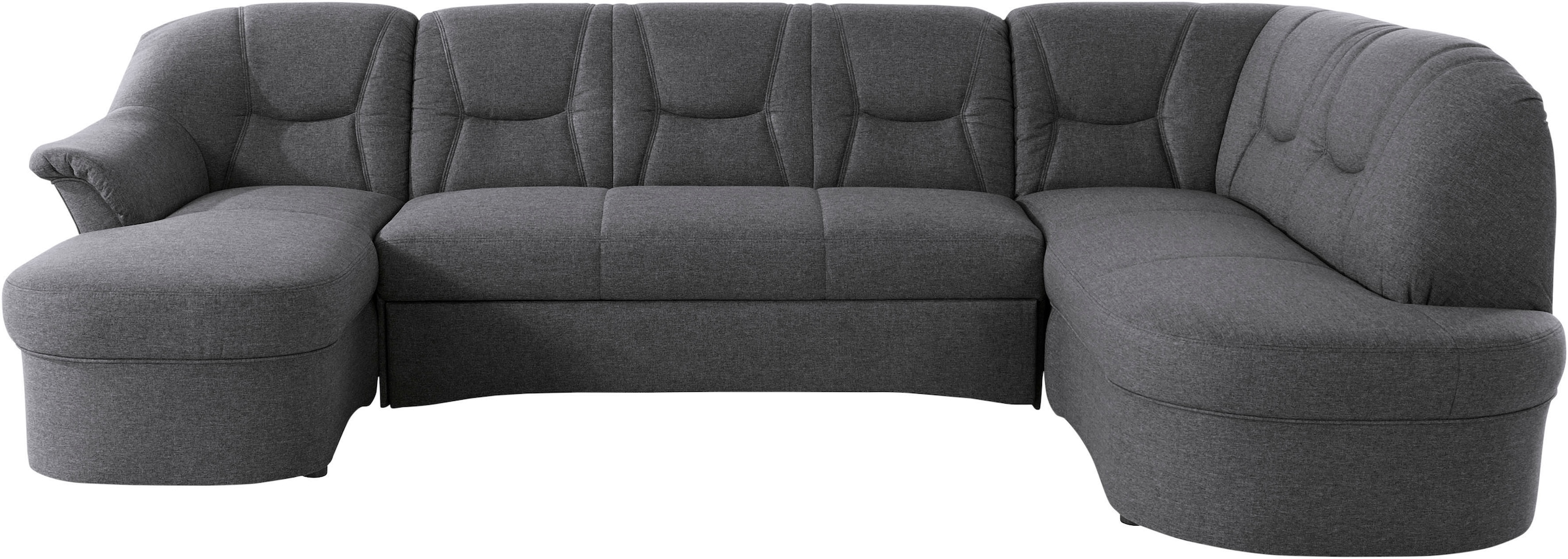 DOMO collection Wohnlandschaft »Sarafina, zeitlos und komfortabel, optional mit Federkern, U-Form« wahlweise mit Bettfunktion