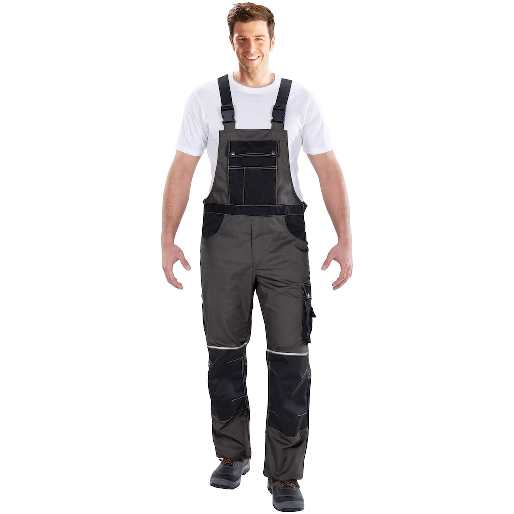 Northern Country Latzhose »Worker«, mit verstärktem Kniebereich, dehnbarer Bund, robust, mit 11 Taschen