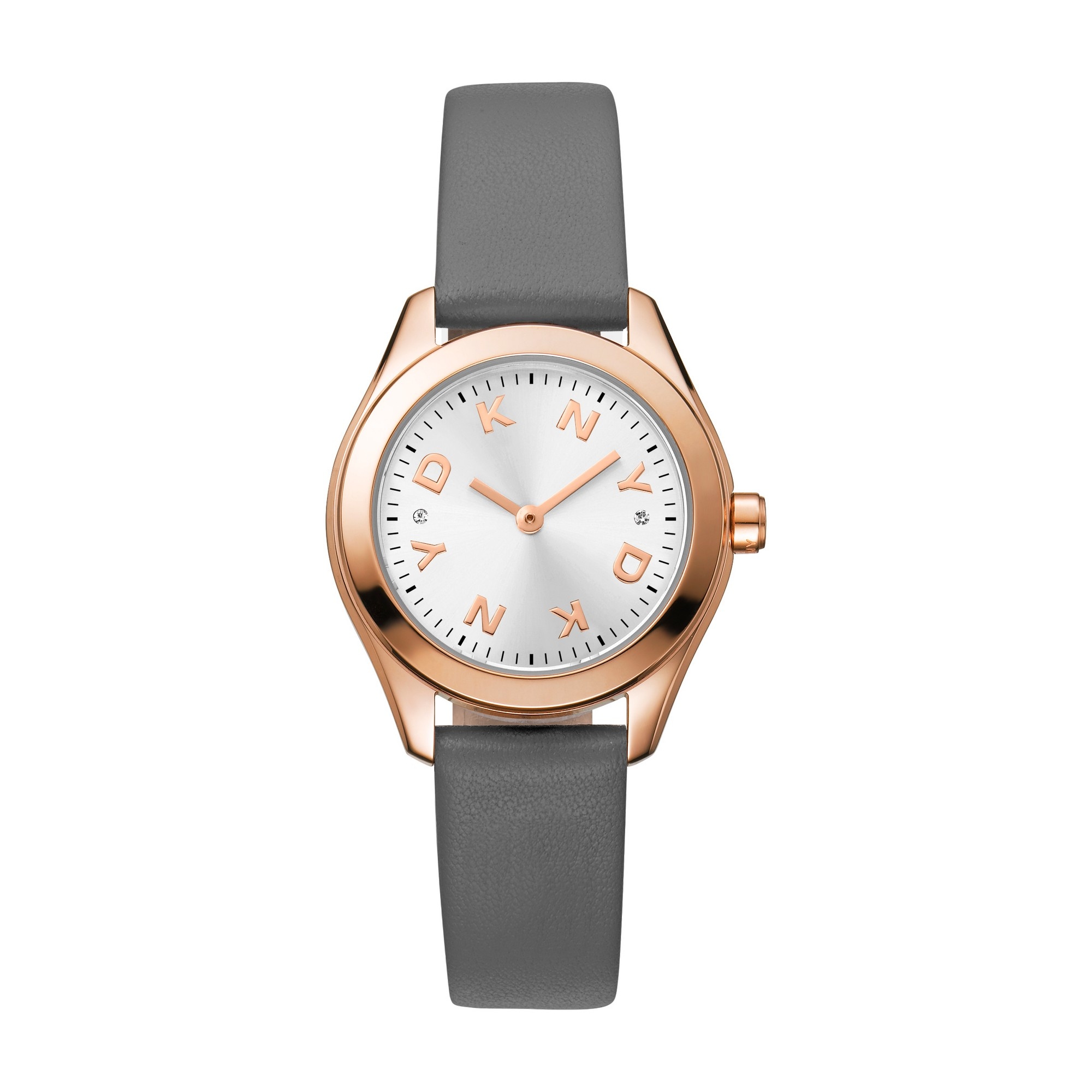 DKNY Quarzuhr »Astoria Logo« Armbanduhr, Damenuhr, Lederarmband, analog