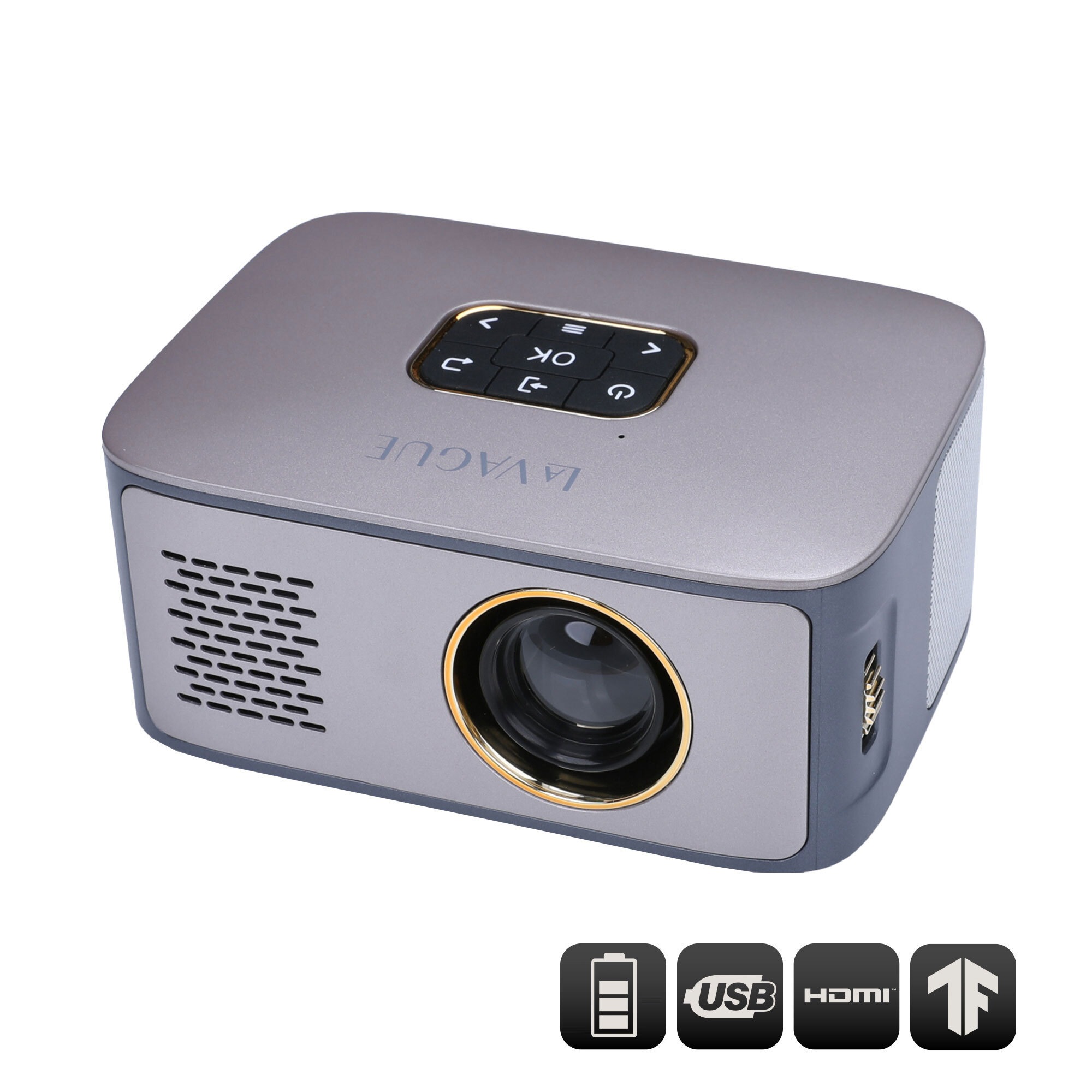 LA VAGUE LCD-Beamer »LED-Projektor mit integriertem Akku inkl. LV-STA100FP LV-HD120 BUNDLE«