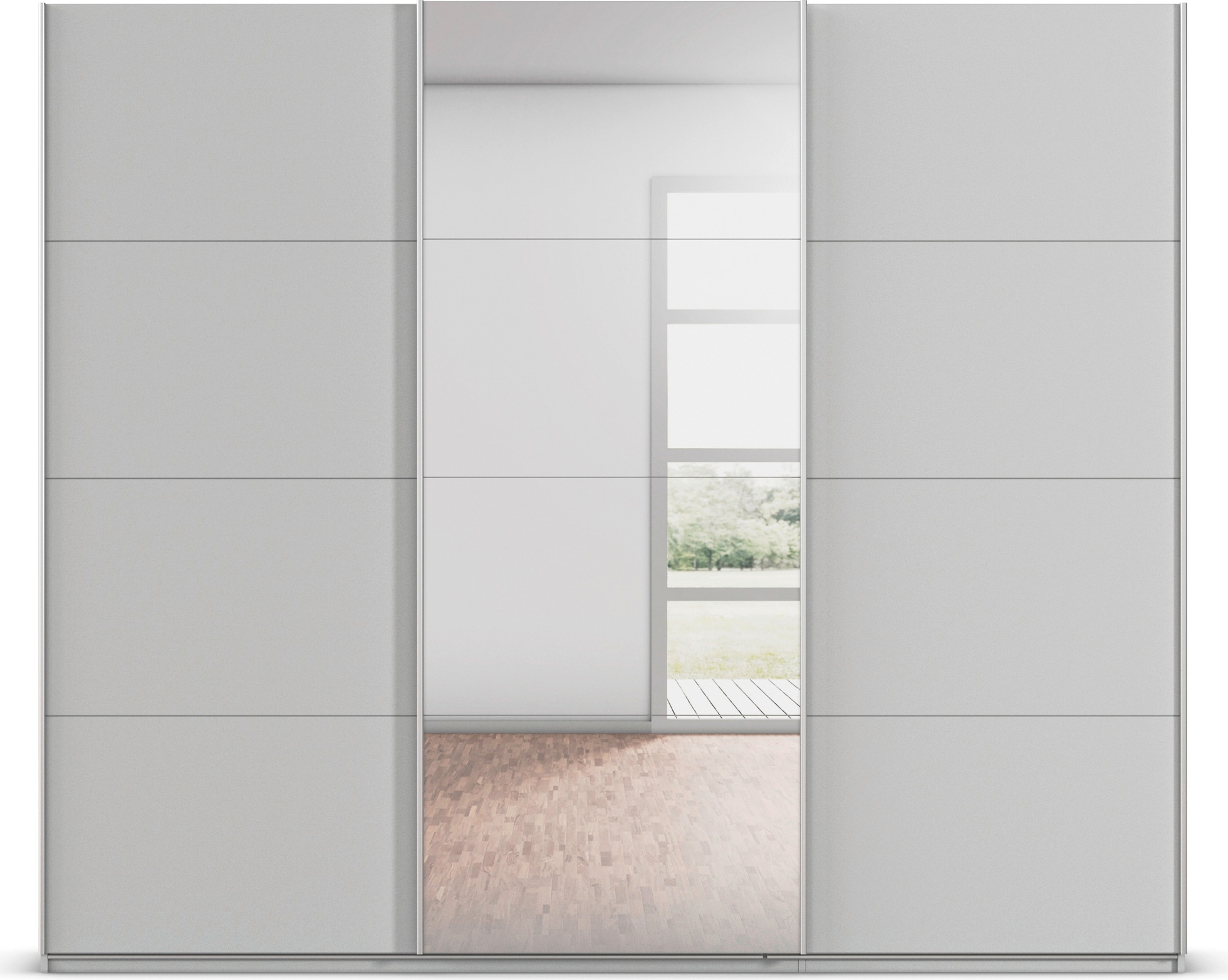 rauch Schwebetürenschrank »Kleiderschrank Schrank Garderobe AGORDO«, Top Innenausstattung, in 4 Breiten und 2 Höhen MADE IN GERMANY