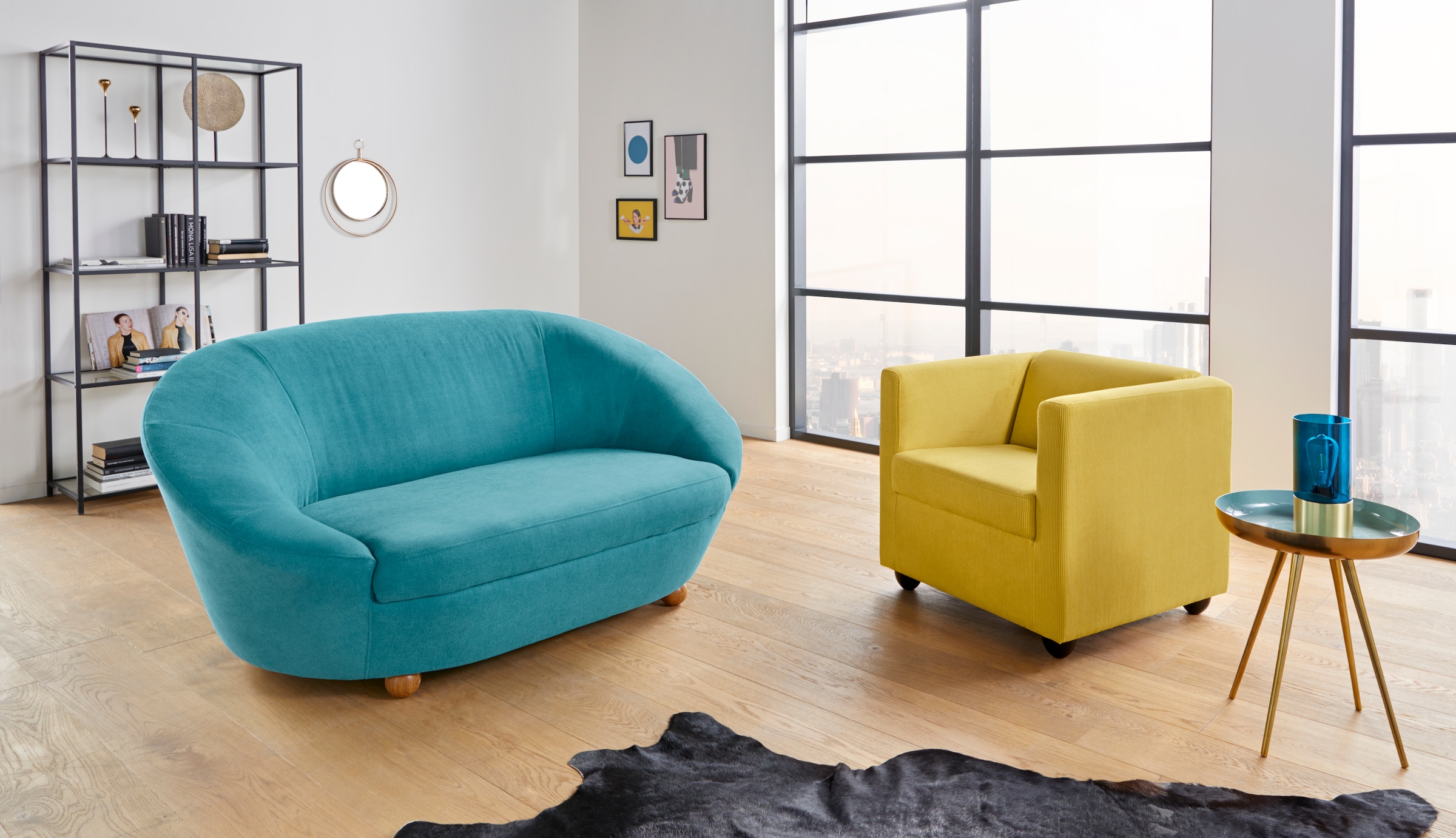 LOOKS by Wolfgang Joop Sofa »LooksIV« Rundsofa, in vielen frischen Farben wählbar