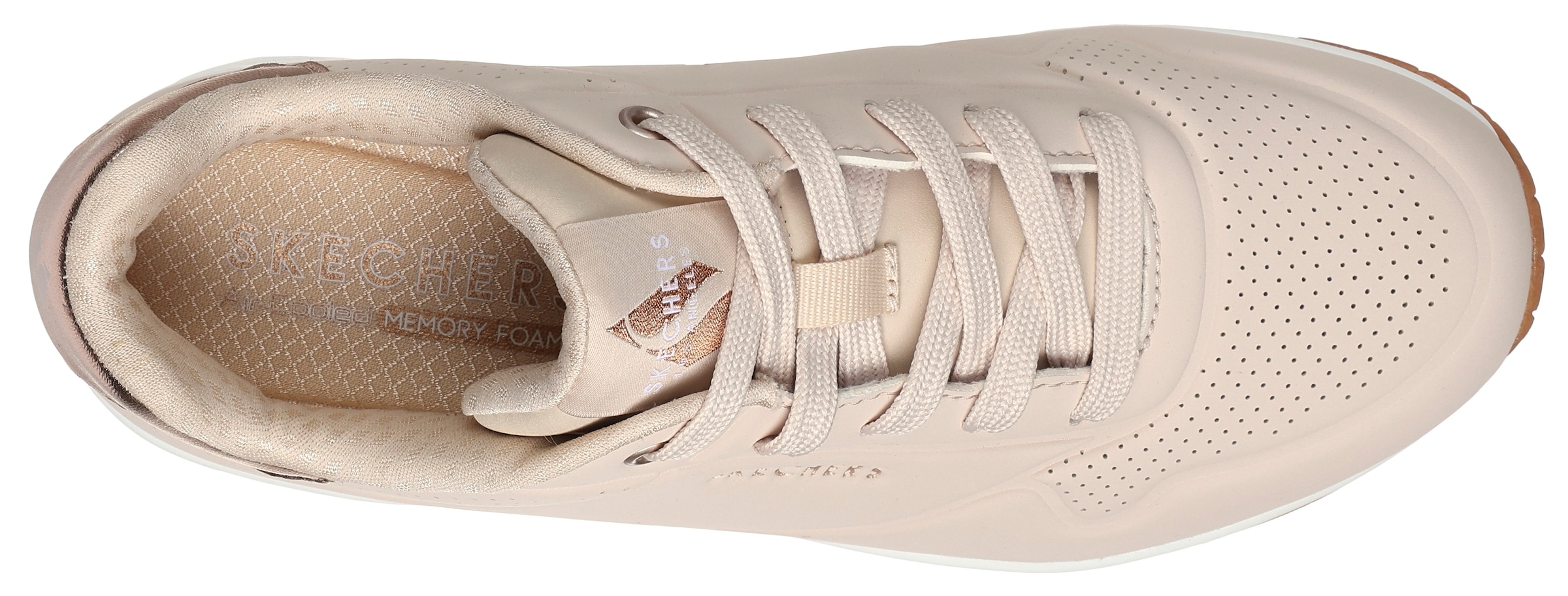 Skechers Sneaker »UNO GOLDEN AIR«, Freizeitschuh, Halbschuh, Schnürschuh mit Metallic-Einsatz
