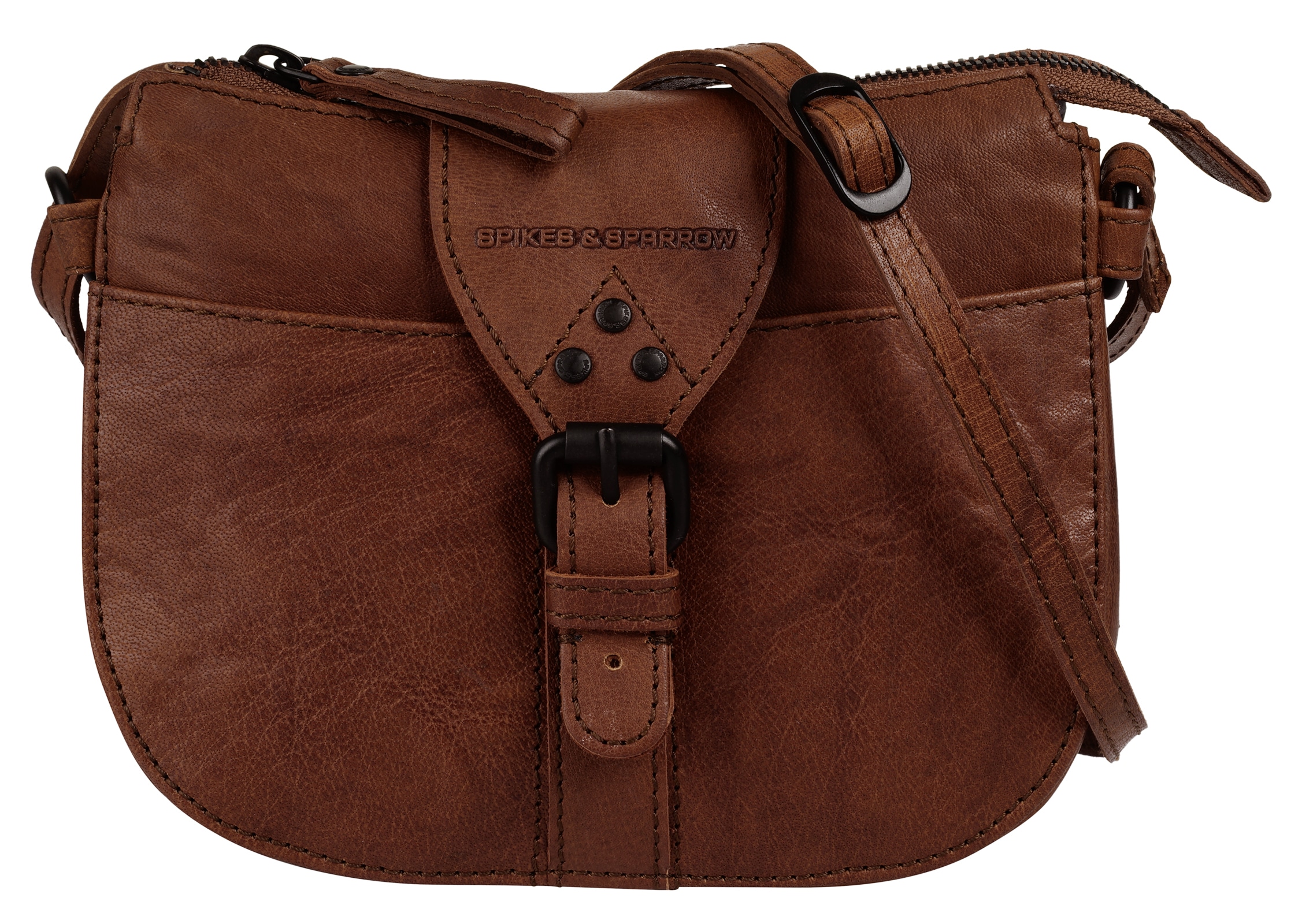 Spikes & Sparrow Umhängetasche "SPIKES & SPARROW Damen echt Leder" echt Leder