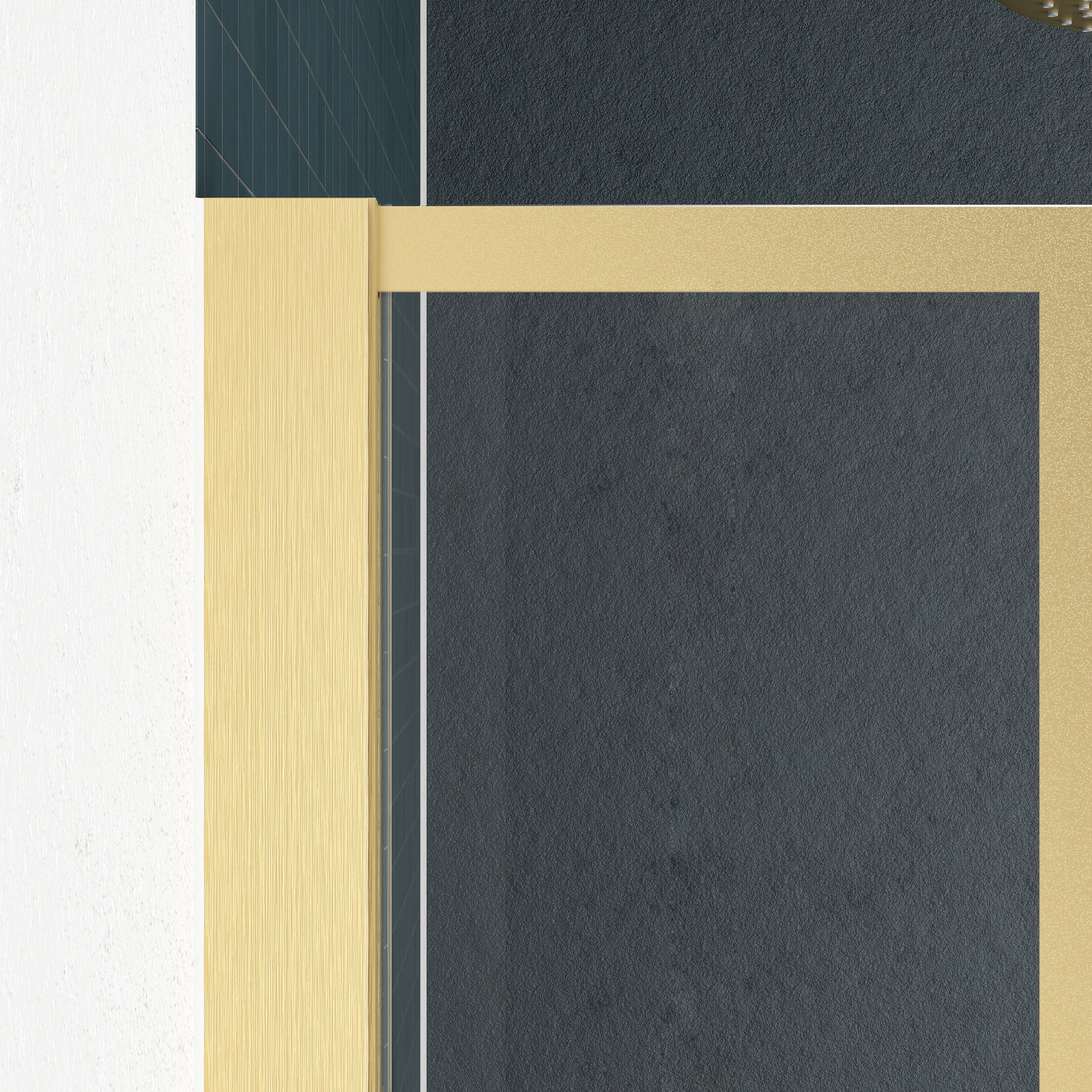 Marwell Walk-in-Dusche »Bricks Gold«, mit goldenen Siebdruck