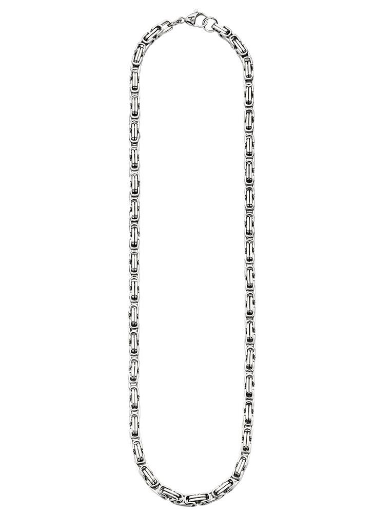 Bruno Banani Edelstahlkette »Schmuck Geschenk Halskette Königskette 4-Kant-Optik Silber«