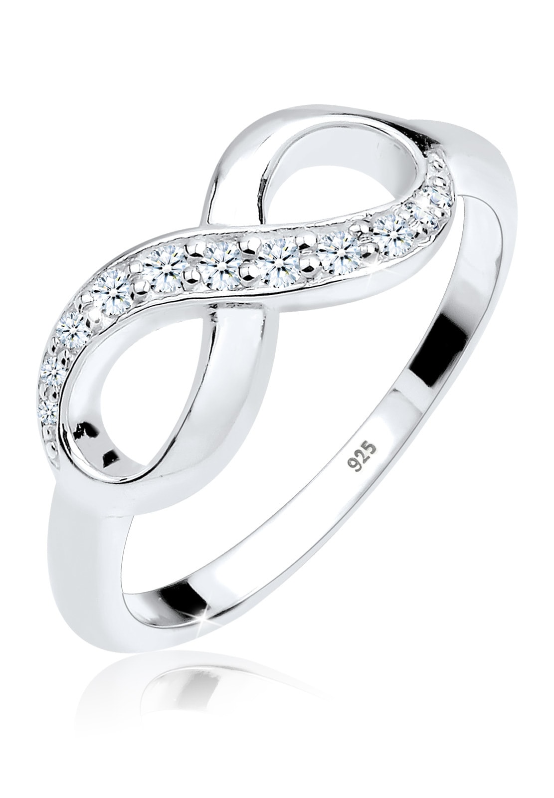 Elli DIAMONDS Trauring »Ring Infinity Diamant 0.125 ct. Geschenkidee 925 Silber«