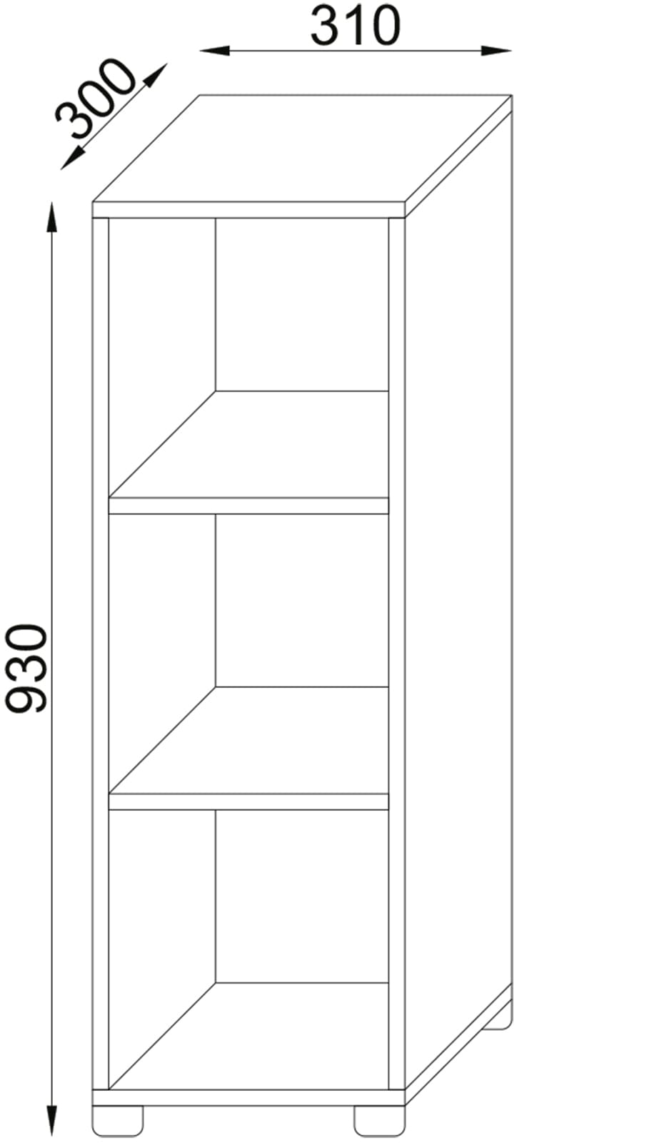 VCM Standregal »Holz Aufbewahrungs Stand Regal Bücher Benas-3« 1 Stk. tlg.
