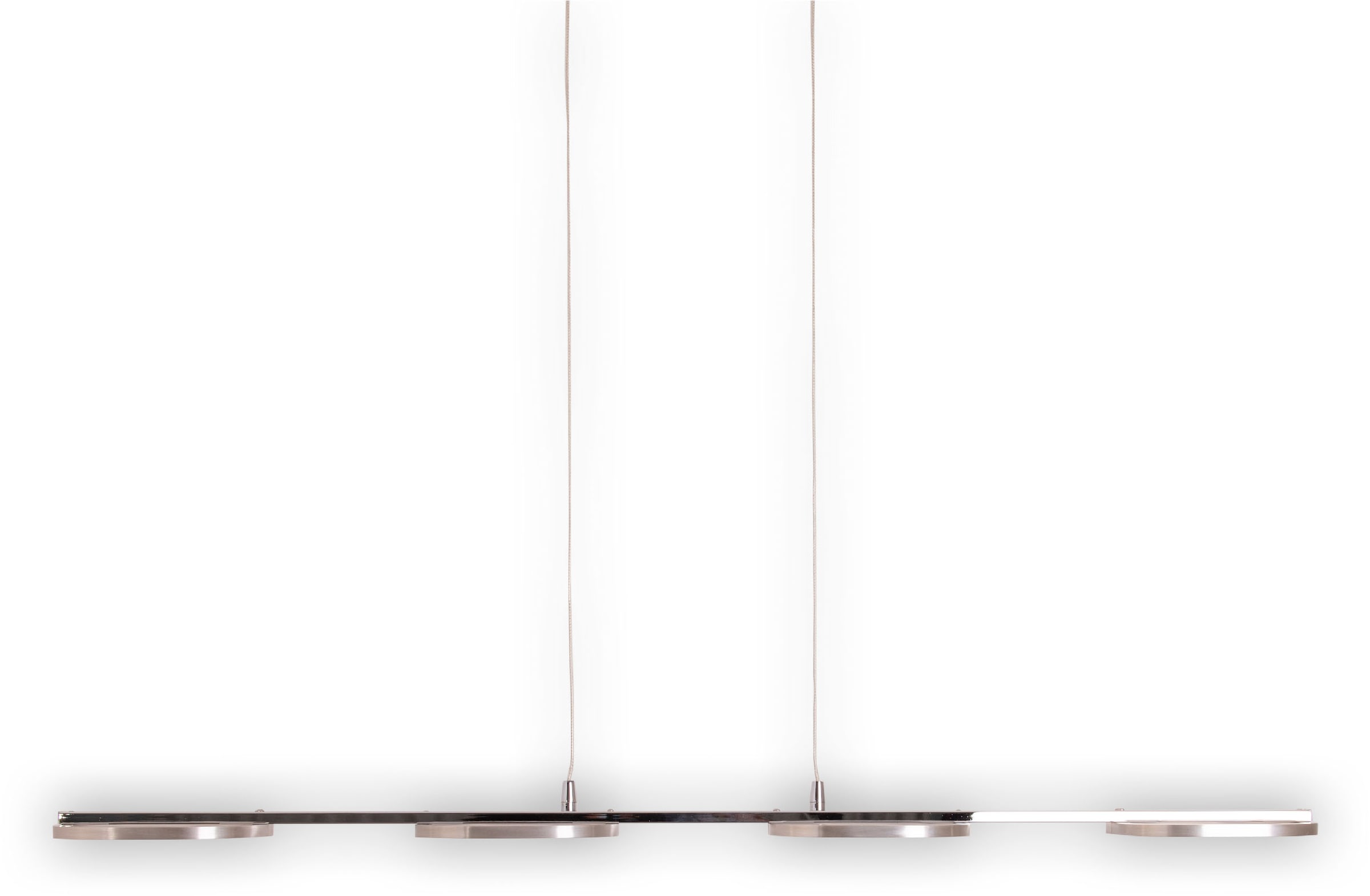 näve LED Pendelleuchte »Beam« LED-Modul 1 Stk. Warmweiß 4 Brennstellen, Höhe 150cm, Länge 100cm, warmweißes Licht