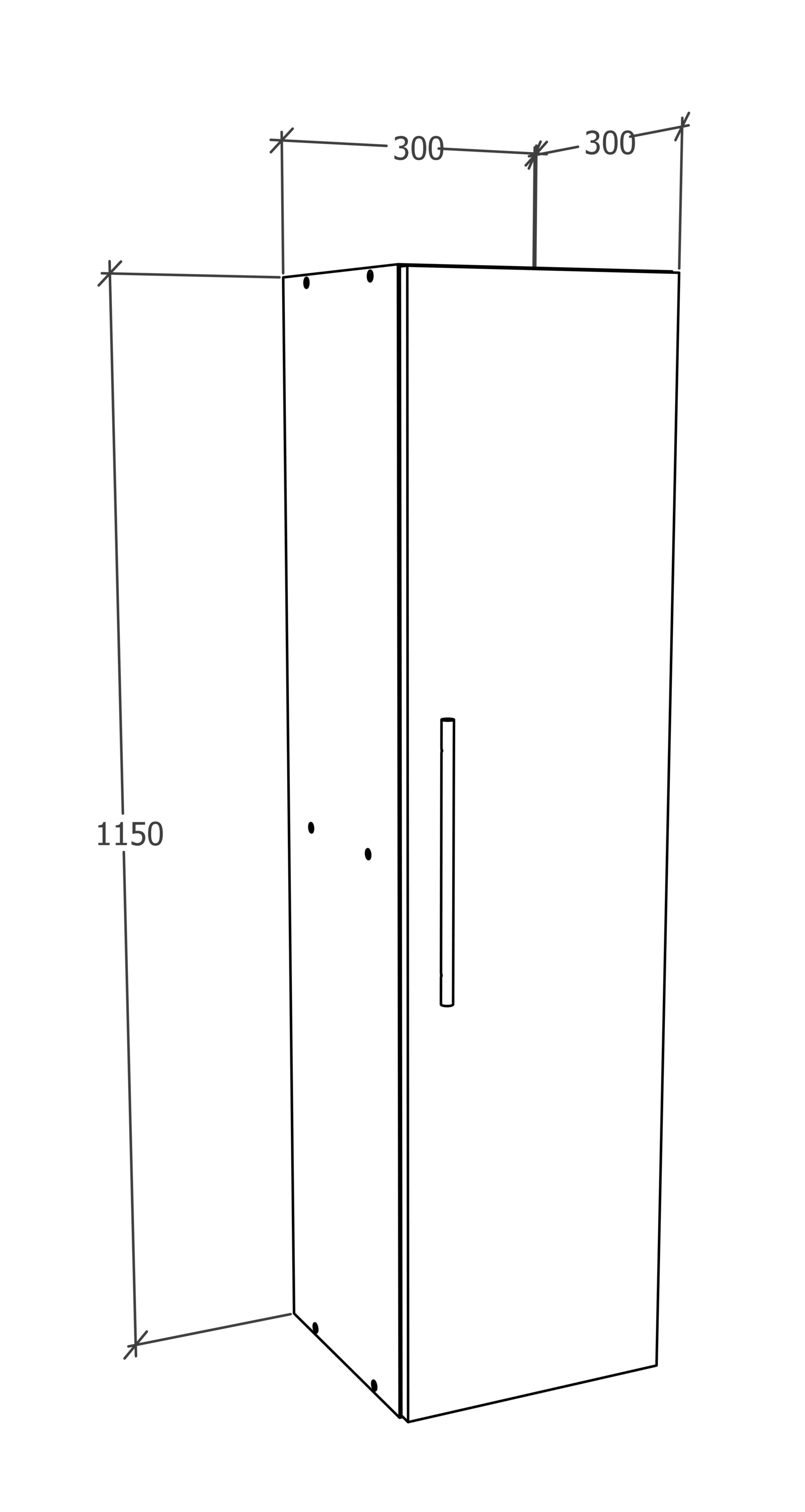 VCM Wandregal »Holz Wandregal Wandschrank Klappschrank Arila XL« 1 Stk. tlg.