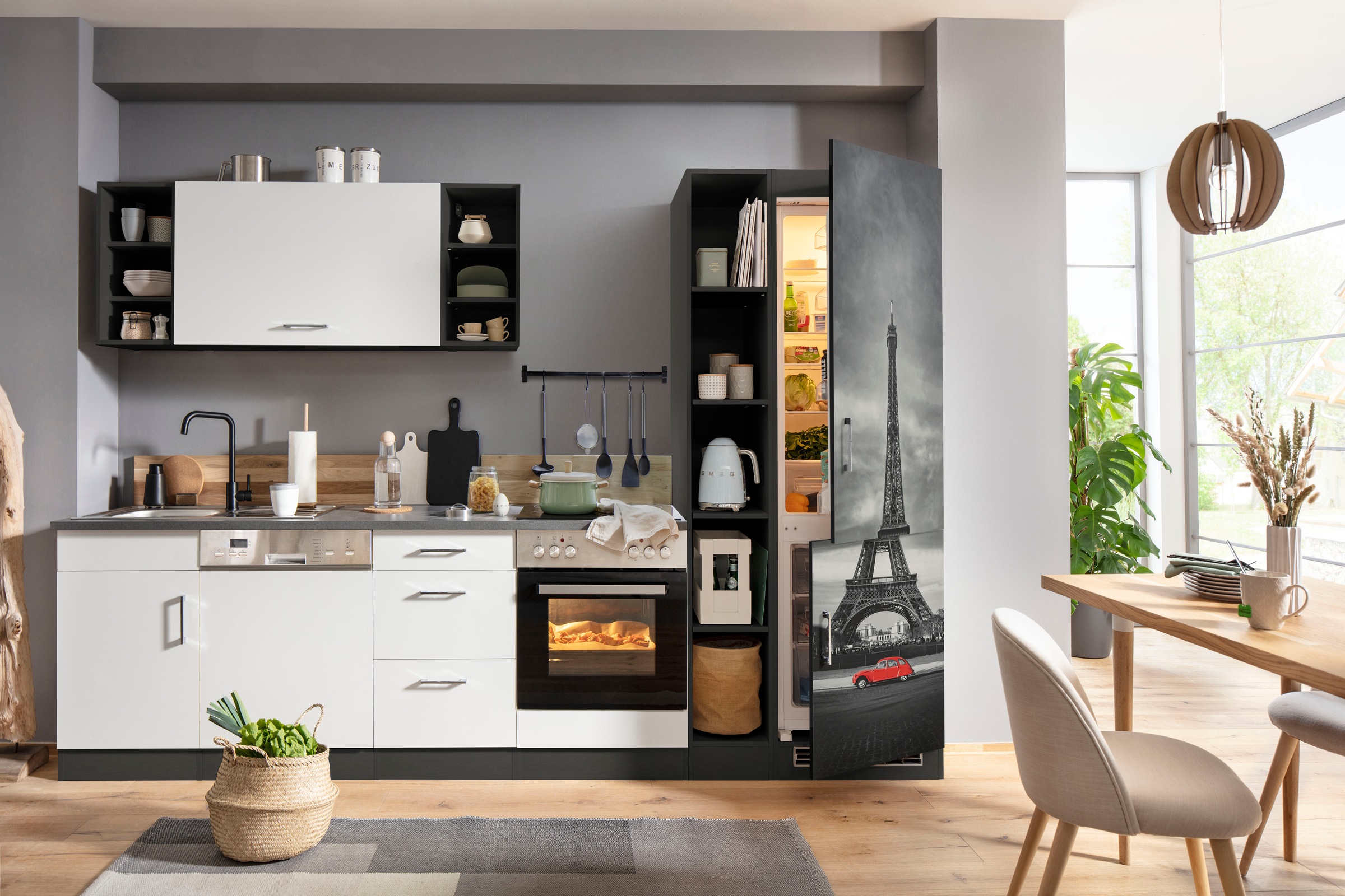 KOCHSTATION Küchenzeile »KS-Paris«, ohne E-Geräte, Breite 310 cm