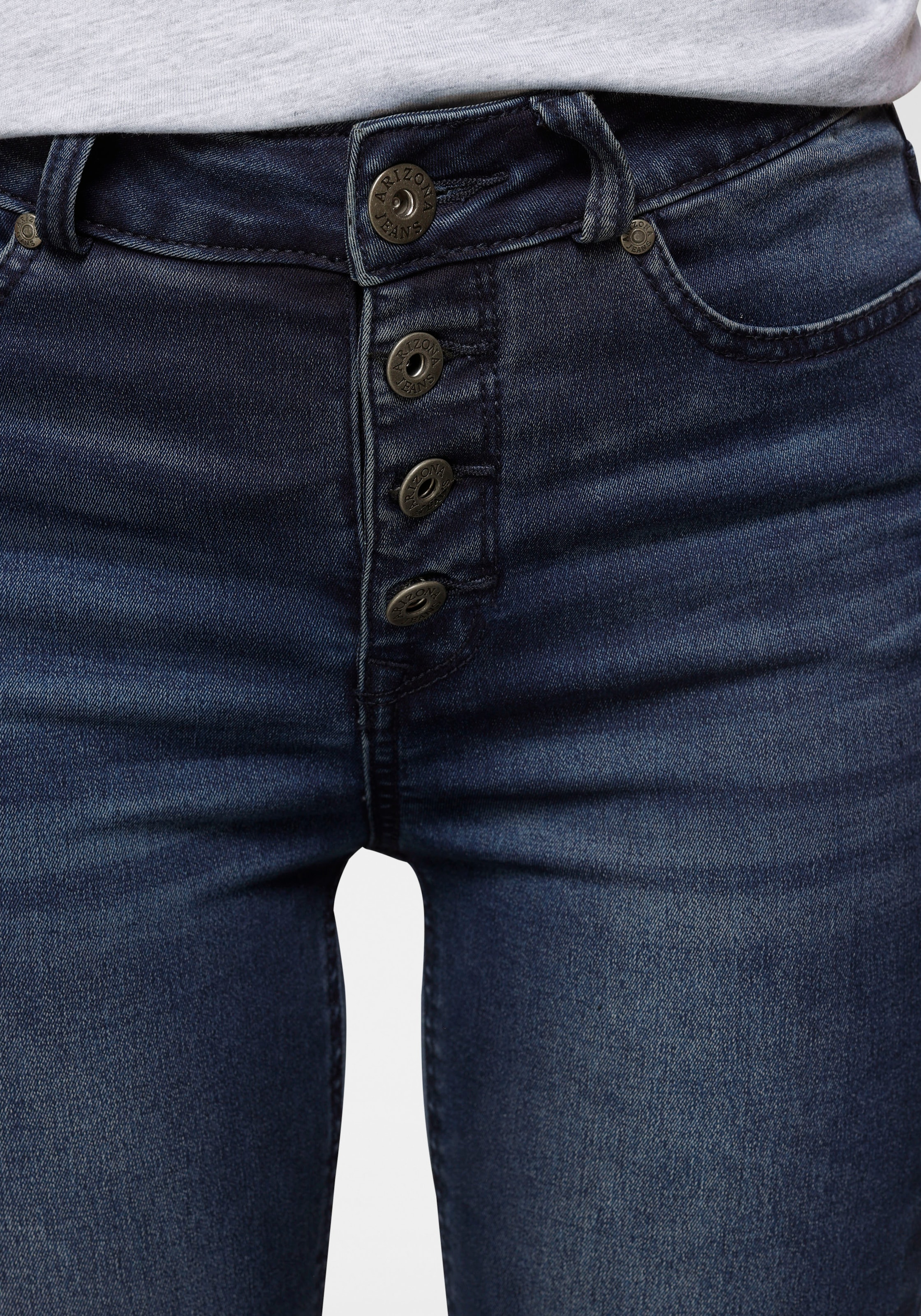 Arizona Skinny-fit-Jeans »Ultra Stretch«, extra-enger Beinschnitt, hohe Leibhöhe, knöchellang