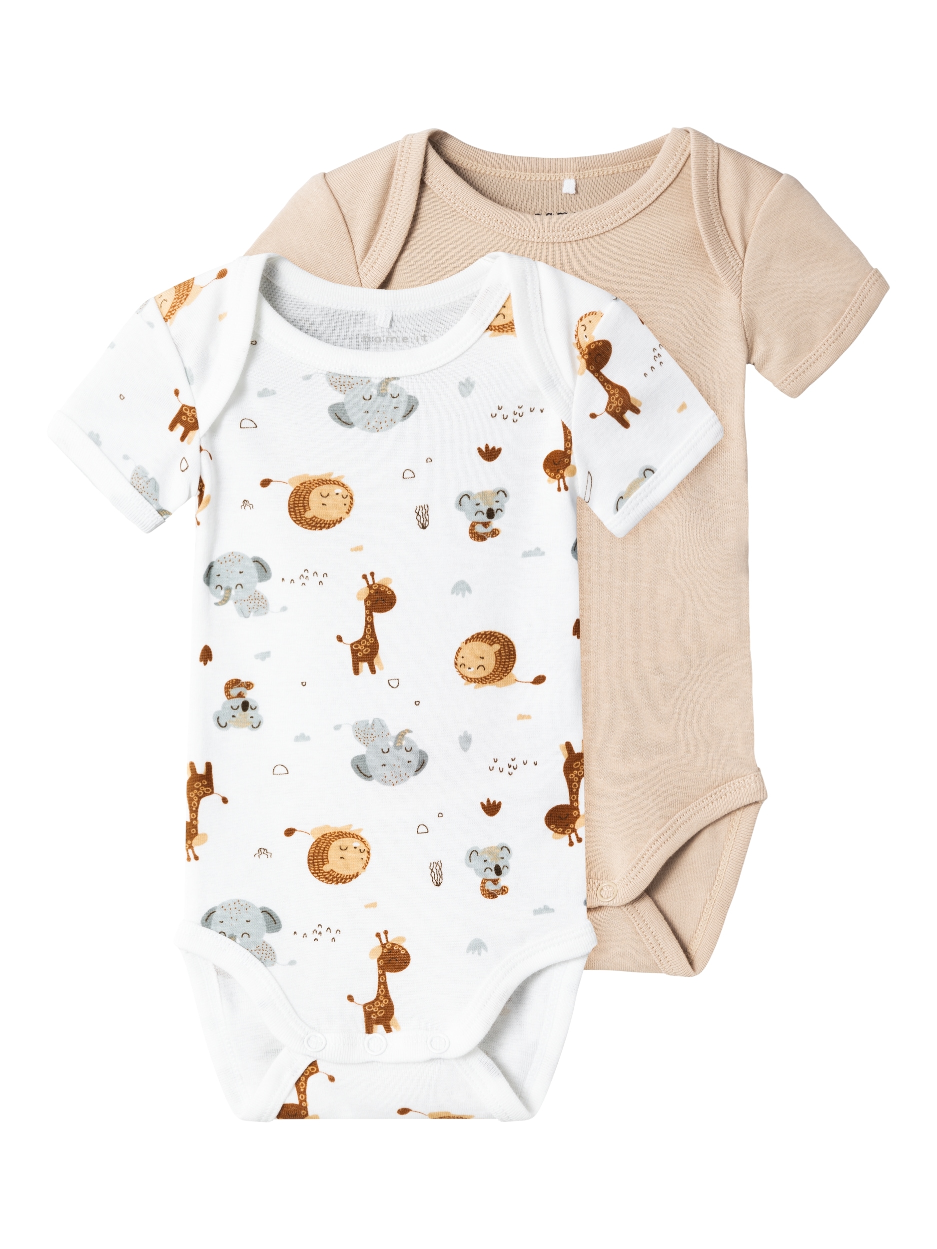 Name It Body »NBNBODY 2P SS BEIGE ANIMAL NOOS«, (Packung, 2 tlg.) bei ♕