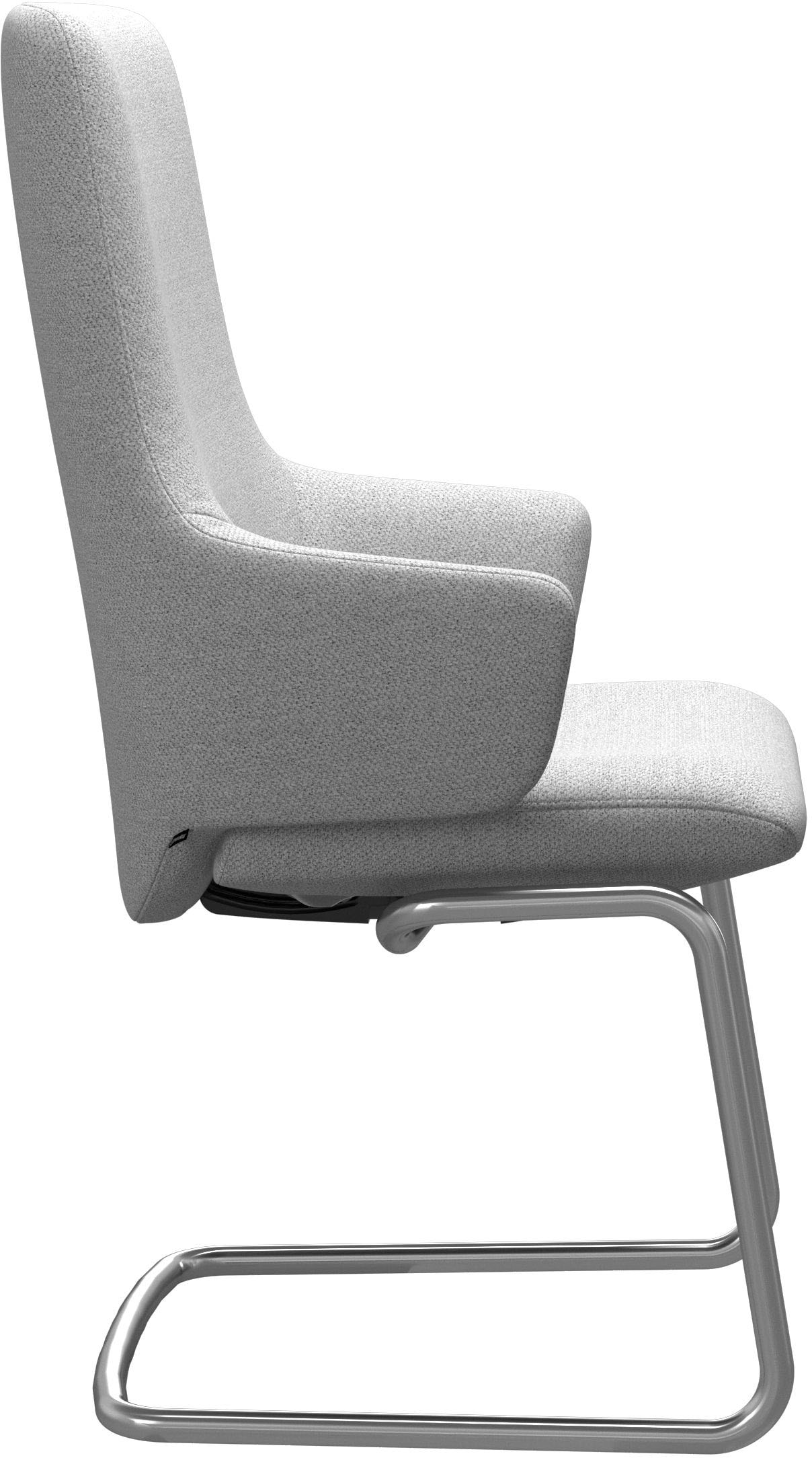 Stressless® Polsterstuhl »Laurel«, ROHLEDER Stoff Q2 FARON, High Back mit Armlehne, Größe L, mit Beinen aus Stahl in Schwarz matt