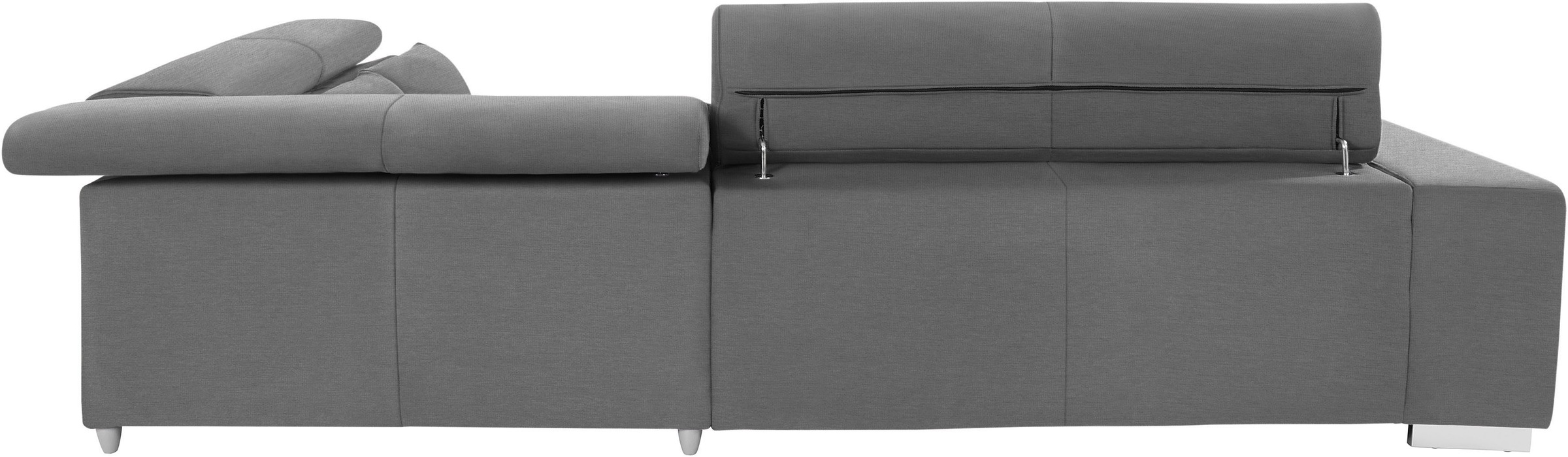 COTTA Ecksofa »Orion L-Form«, mit Ottomane, inklusive verstellbarer Kopfstützen und 5 Nierenkissen