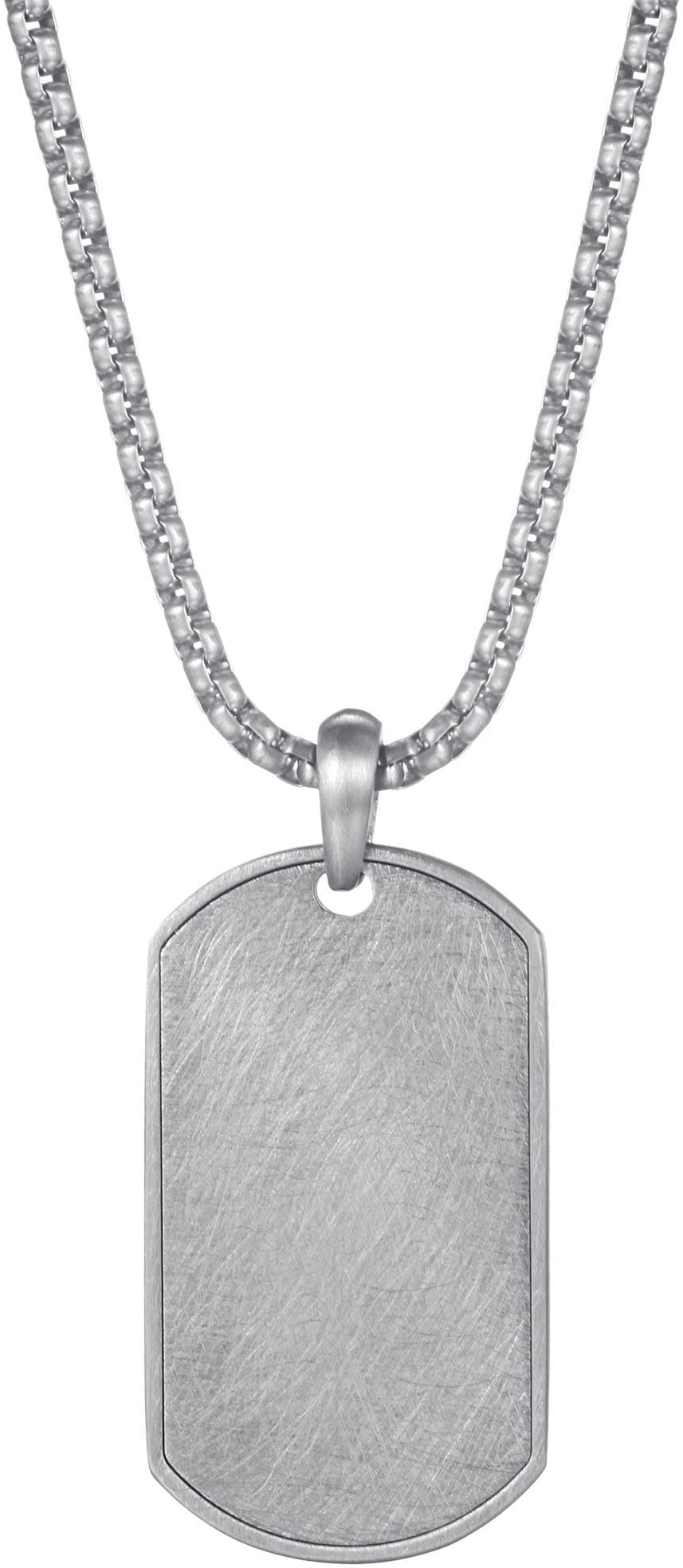 Firetti Kette mit Anhänger "Schmuck Geschenk Edelstahl Halsschmuck Halskette Dog Tag Ice"