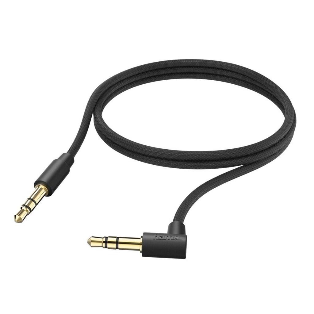 Hama Audio-Kabel »Verbindungskabel, 3,5-mm-Klinken-Stecker, 1,0 m, Schwarz Klinkenkabel«, 3,5-mm-Klinke, 100 cm