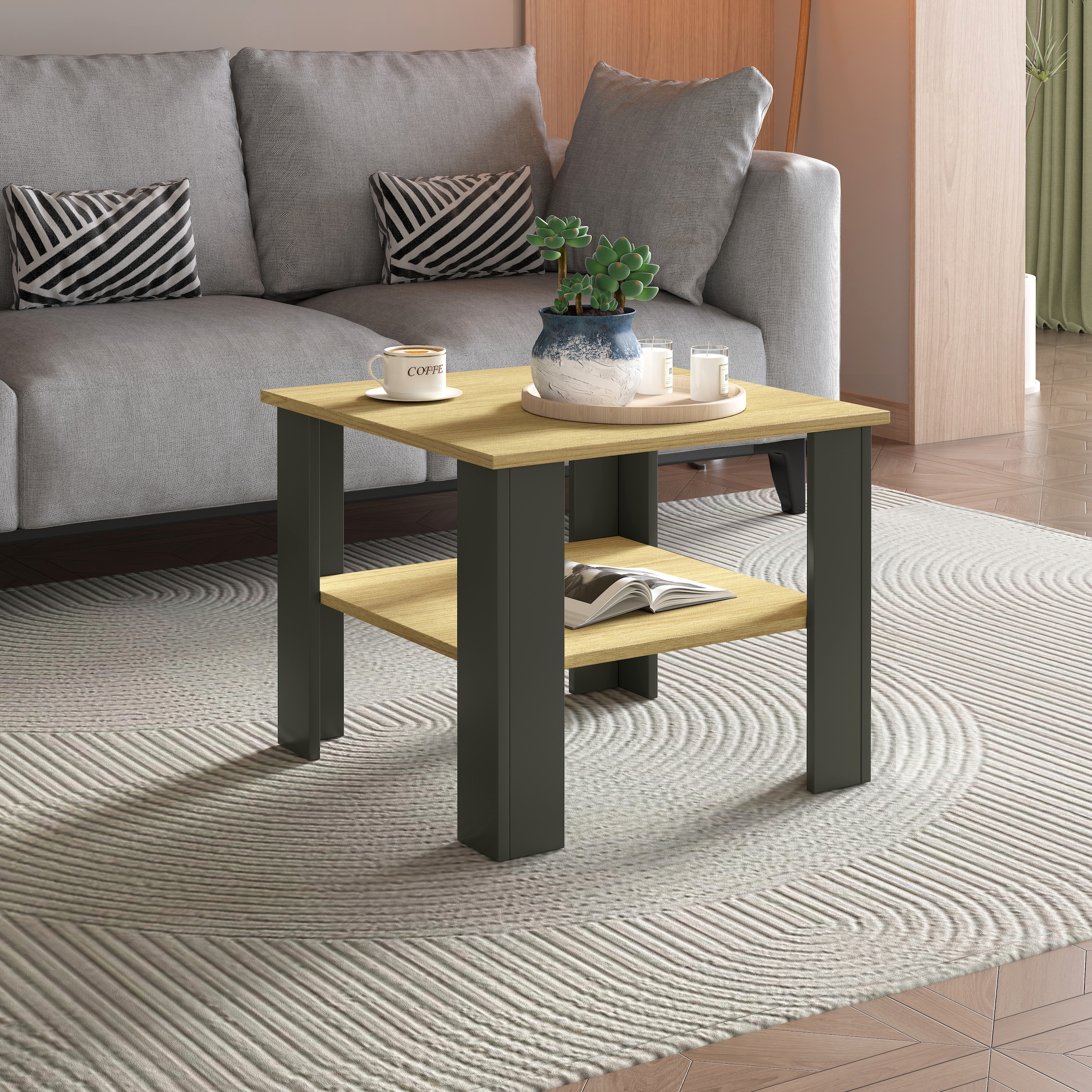 VCM Couchtisch »Sofatisch Couchtisch Beistelltisch Disalo 55x55« 1 Stk. tlg.