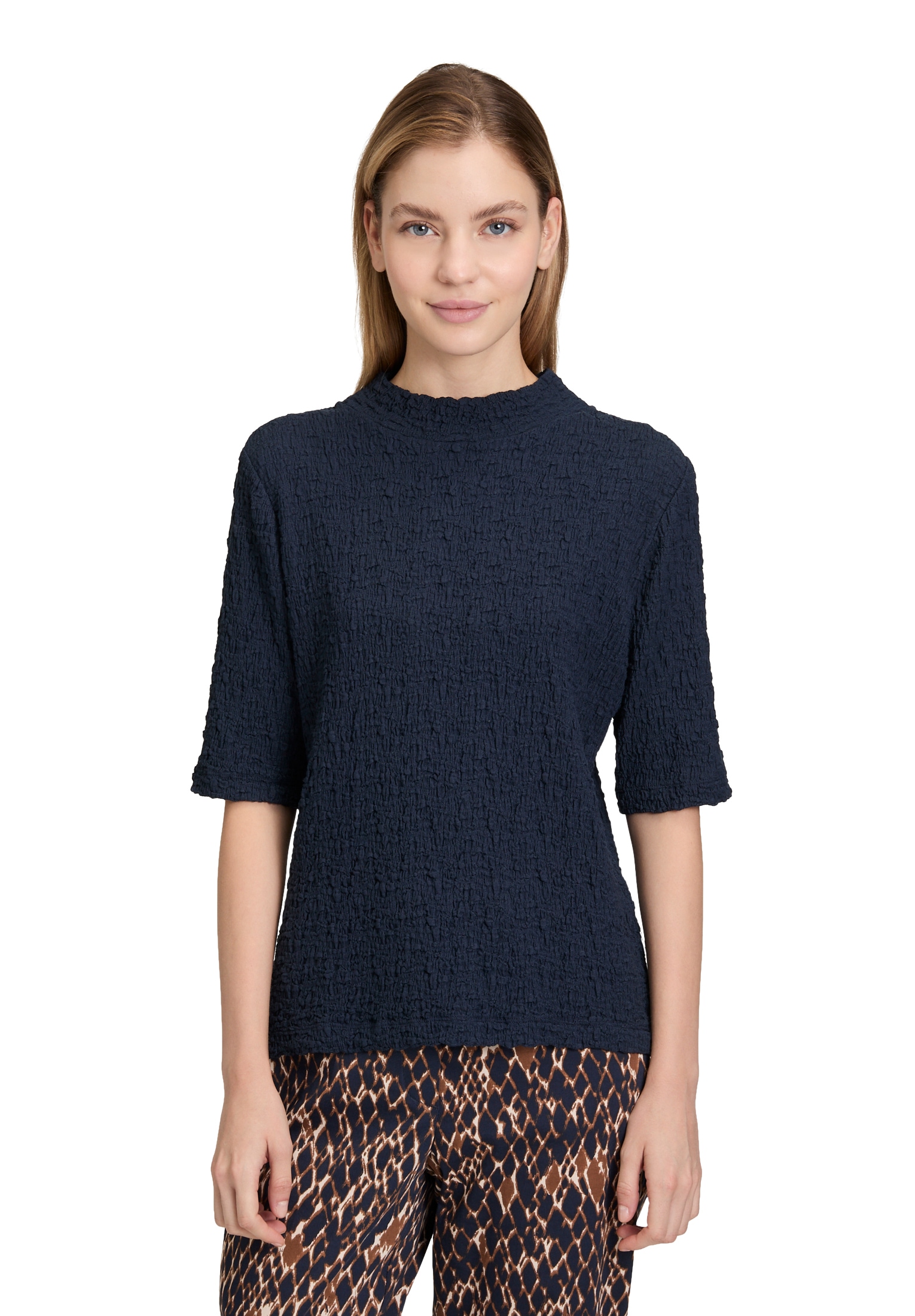 Betty Barclay Langarmshirt »Strukturshirt mit Stehkragen«