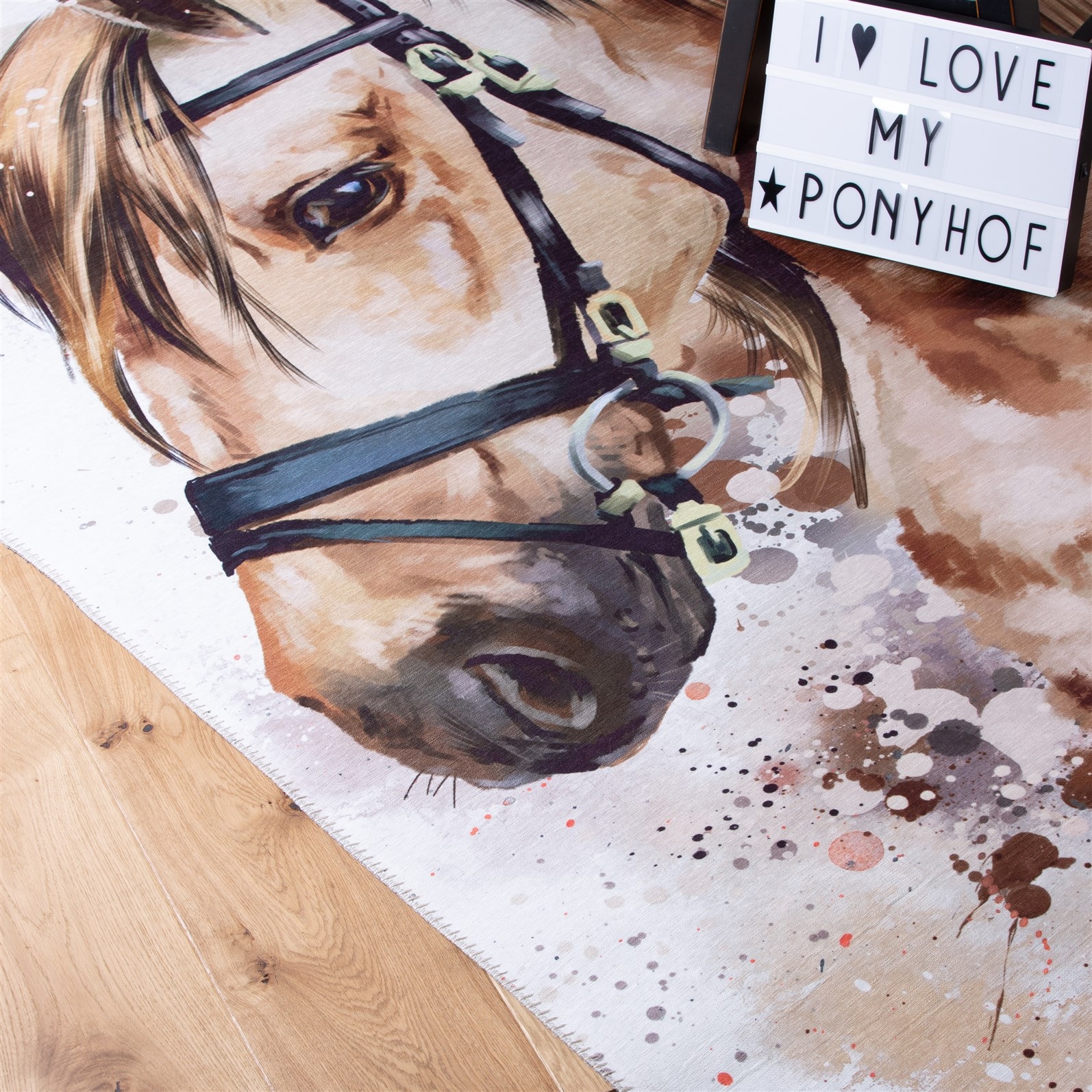 Kayoom Kinderteppich »Sympathy Kids 246« rechteckig 5 mm Höhe Kurzflor, Modernes Muster, Fußbodenheizungsgeeignet, Pferd