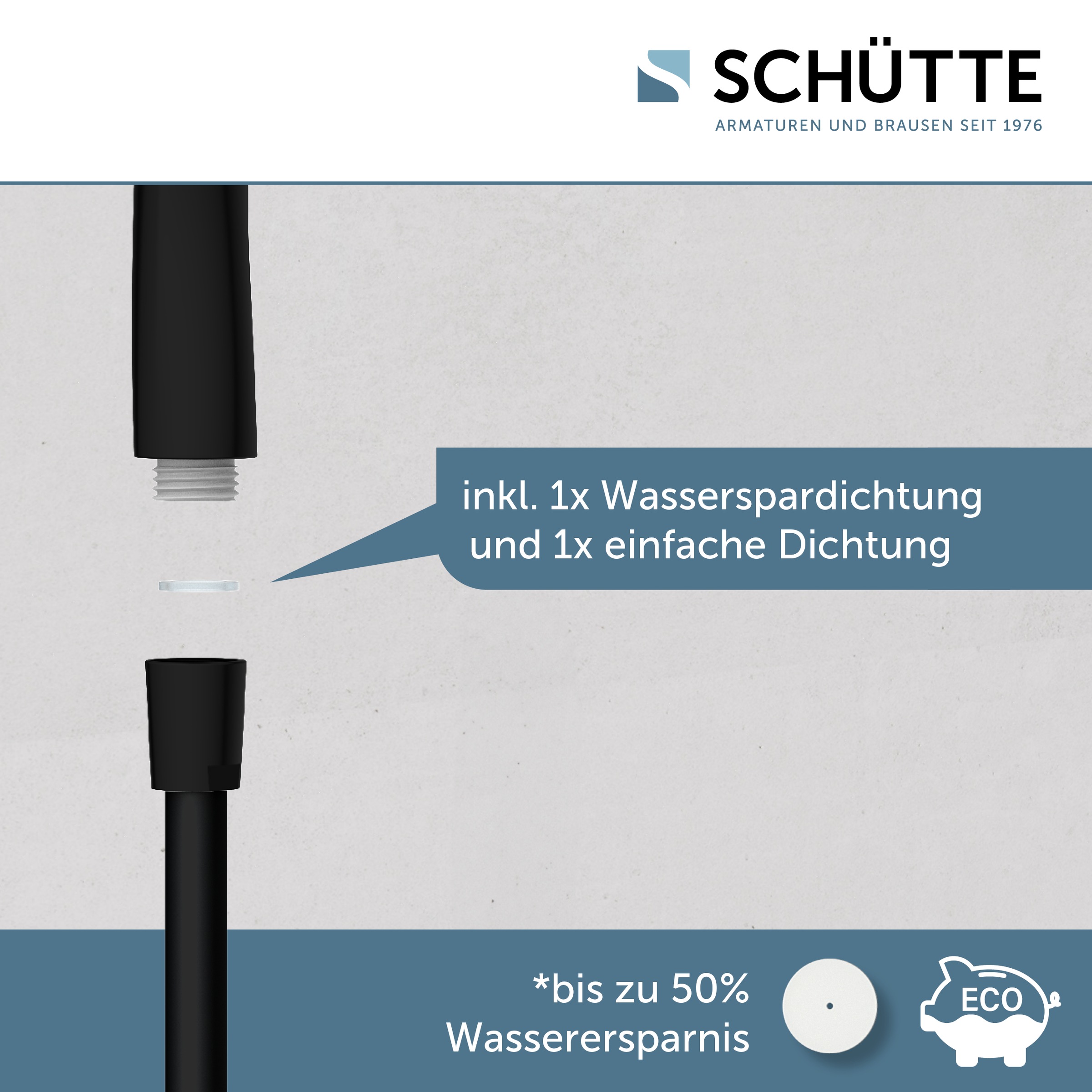 Schütte Handbrause »CAPRI«, Duschbrause, 3-fach verstellbar, Antikalk, wassersparend