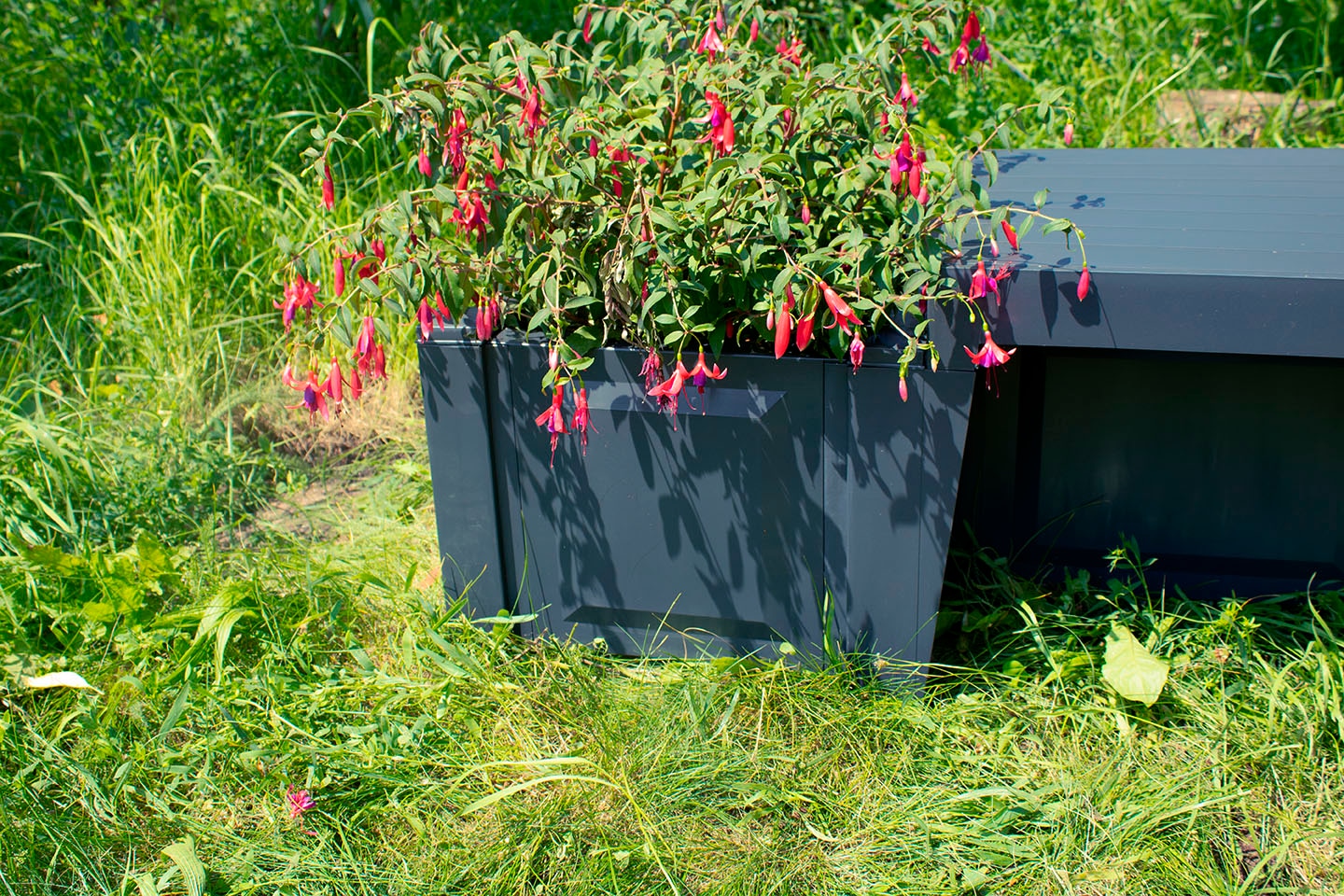 KHW Gartenbank »Berlin«, mit zwei Pflanzkästen, anthrazit