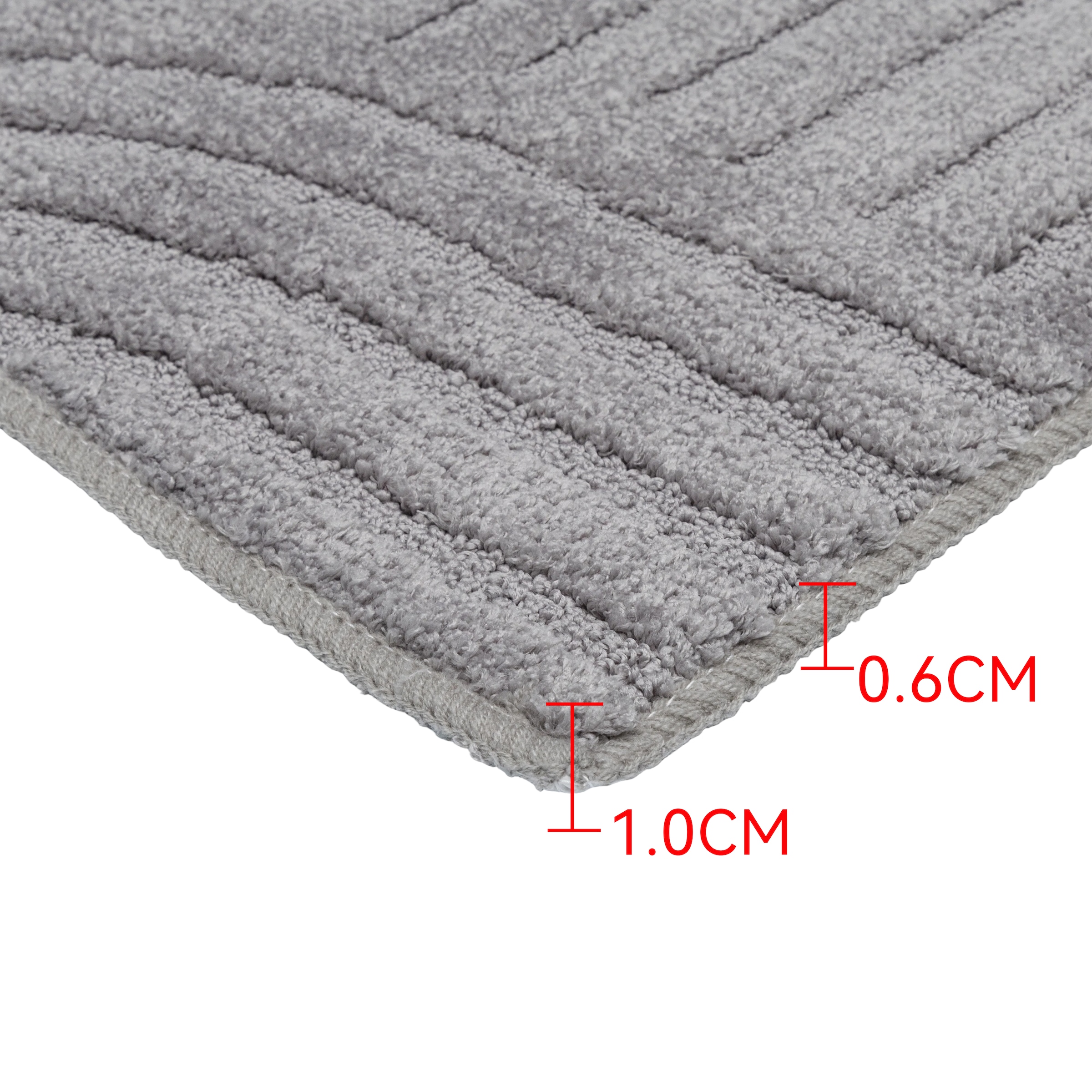 OTTO home »Zen, Badvorleger, Badezimmer Teppich, Duschvorleger« Höhe 10 mm rutschhemmend beschichtet fußbodenheizungsgeeignet | schnell trocknend Uni Farben, Hoch-Tief-Effekt, modernes Muster, Zen